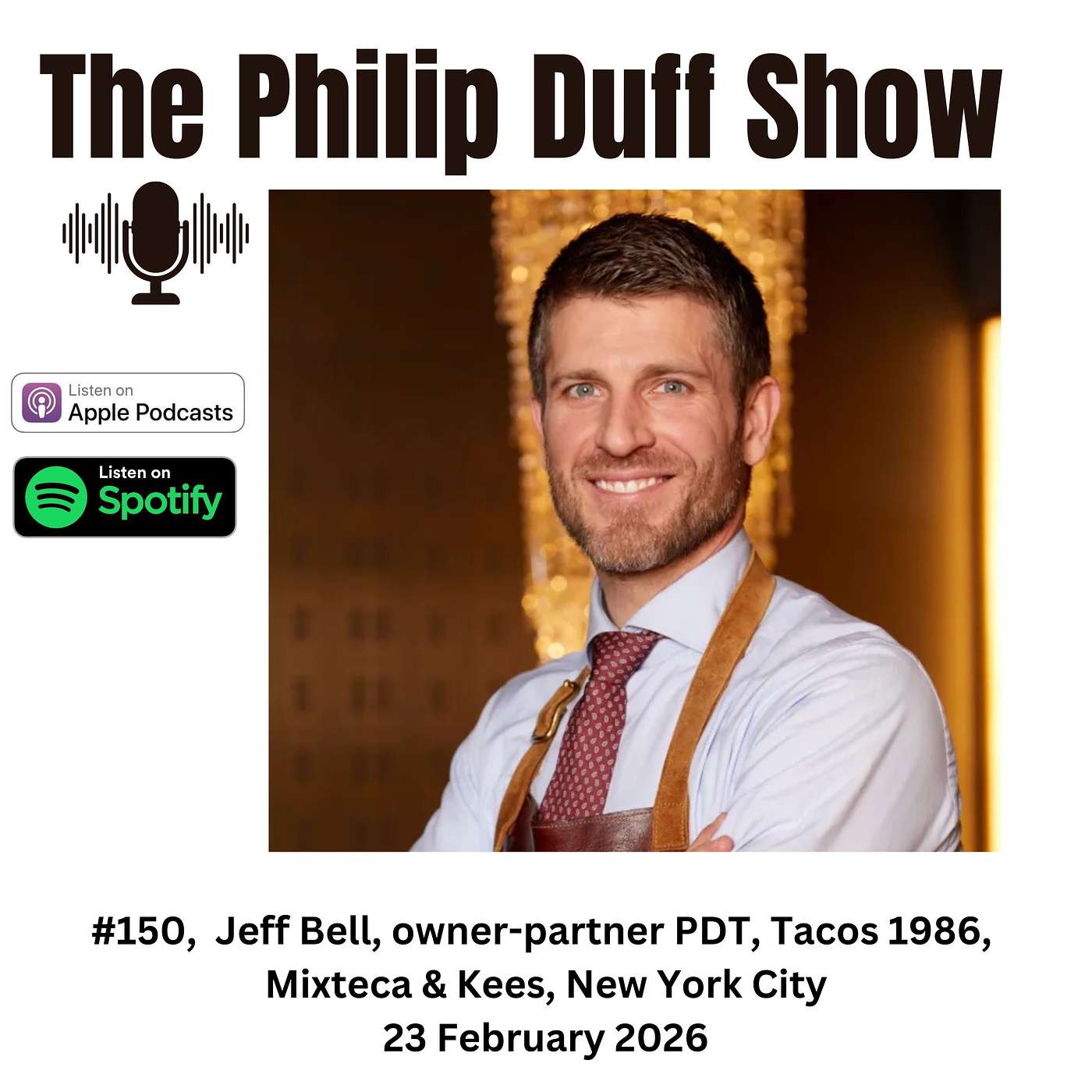 #150,  Jeff Bell, owner-partner PDT, Crif Dogs, Tacos 1986,  Mixteca and Kees, New York City