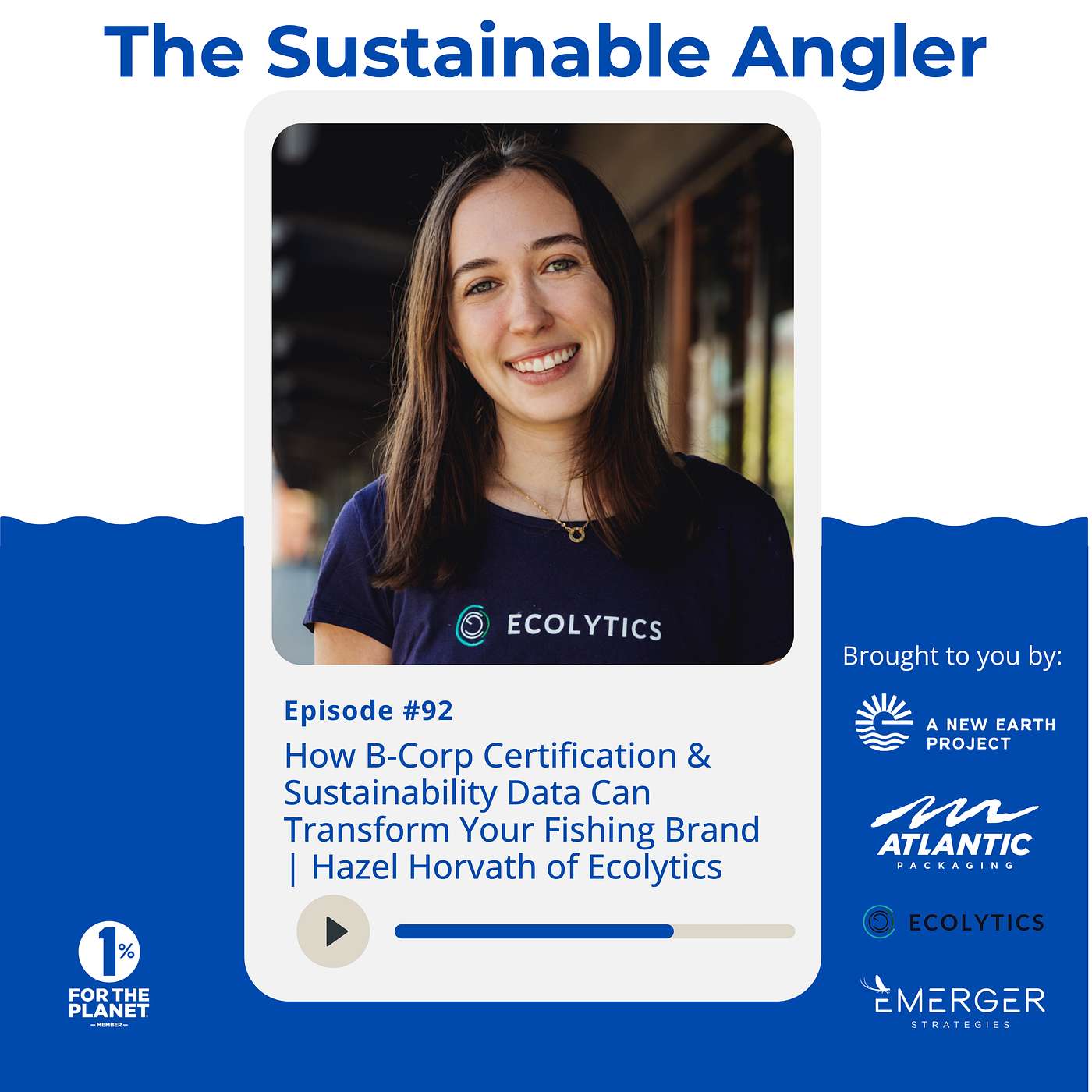 EP 92. How B-Corp Certification & Sustainability Data Can Transform Your Fishing Brand | Hazel Horvath of Ecolytics