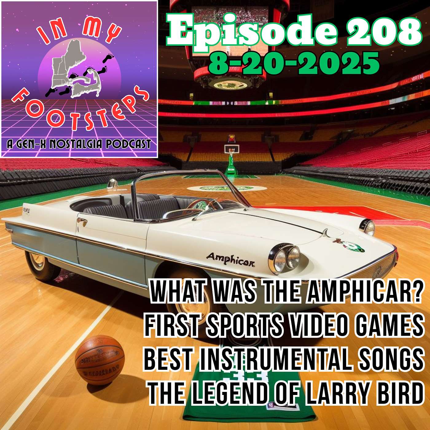 Episode 208: What Was An Amphicar?, The Legend of Larry Bird, First Sports Video Games, Best Instrumental Songs(8-20-2025)