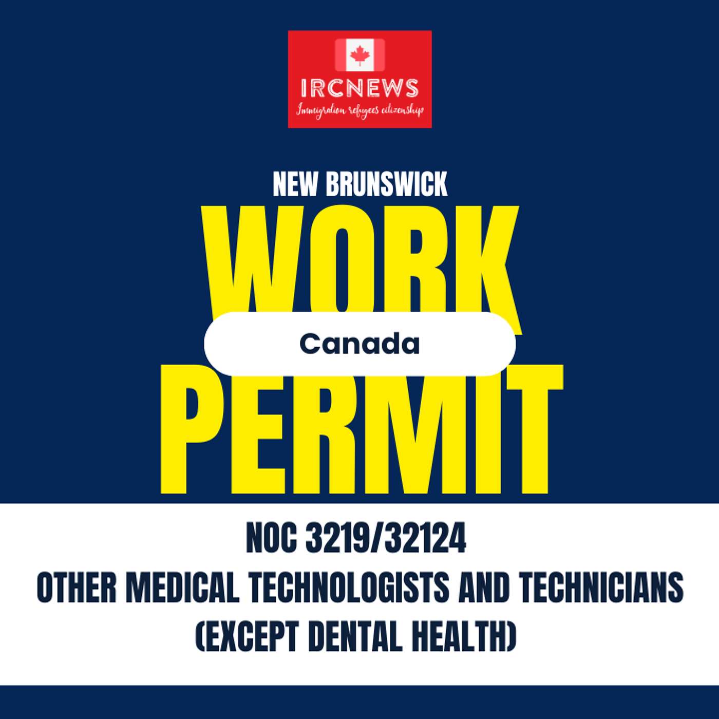 Canada Immigration New Brunswick NOC 3219/32124 Other medical technologists and technicians (except dental health) Work Permits episode artwork