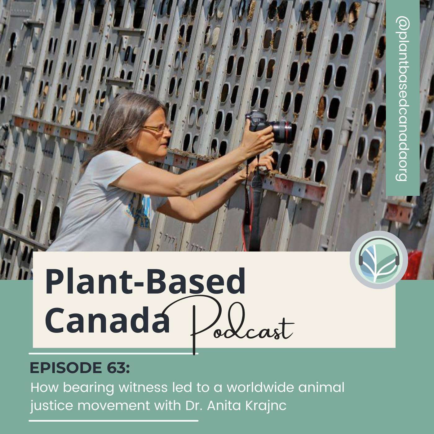 Episode 64: How bearing witness led to a worldwide animal justice movement with Dr. Anita Krajnc episode artwork