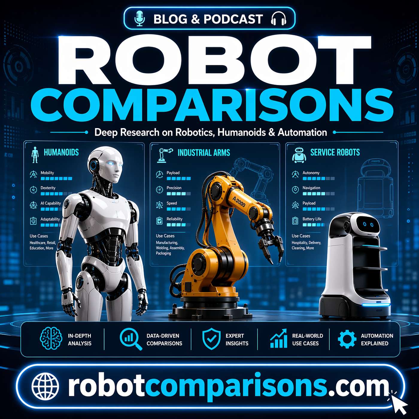 Robot Comparisons — Deep Research on Robotics, Humanoids & Automation