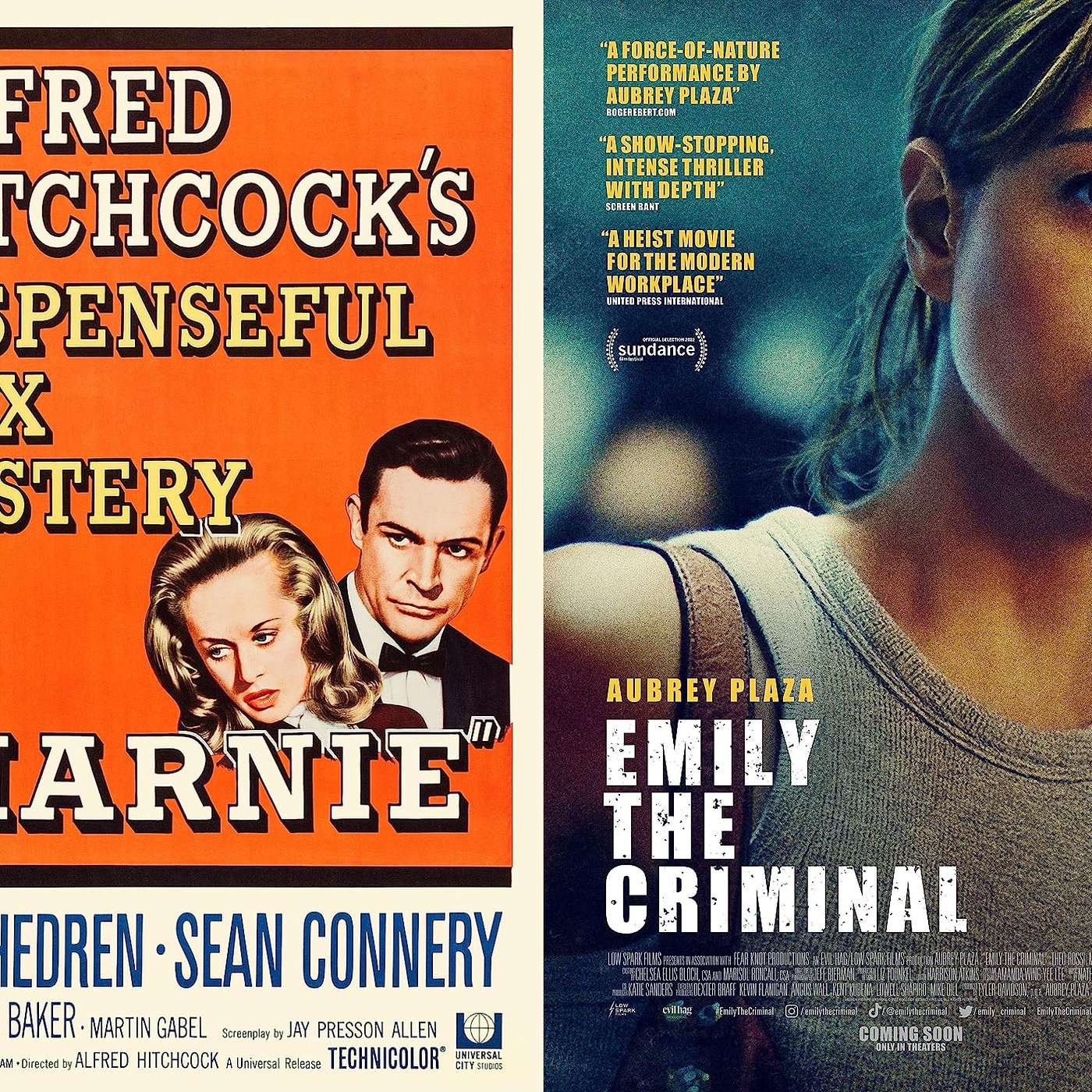 142: Marnie (1964) and Emily the Criminal (2022)