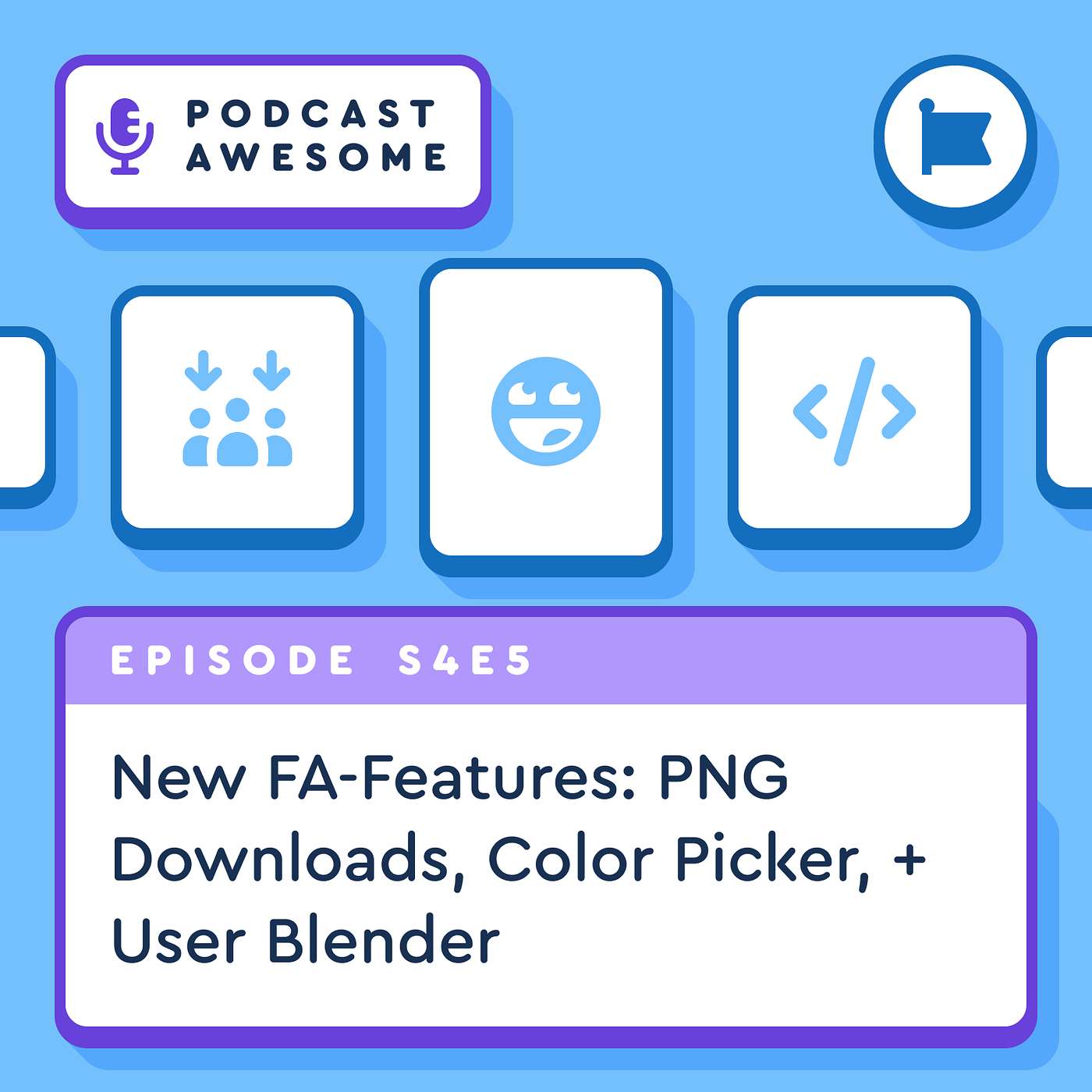 New Font Awesome Features: PNG Downloads, Color Picker, and User Blender