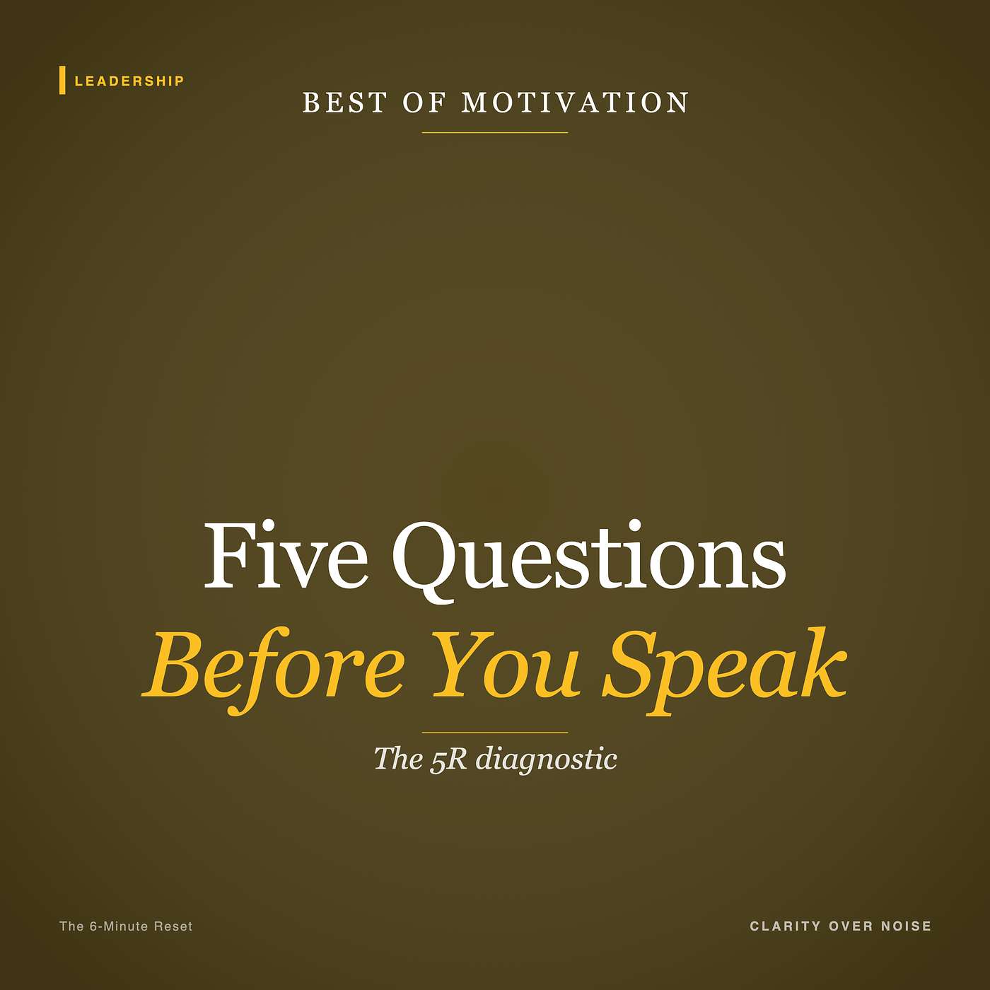 Five Questions Before You Give Feedback