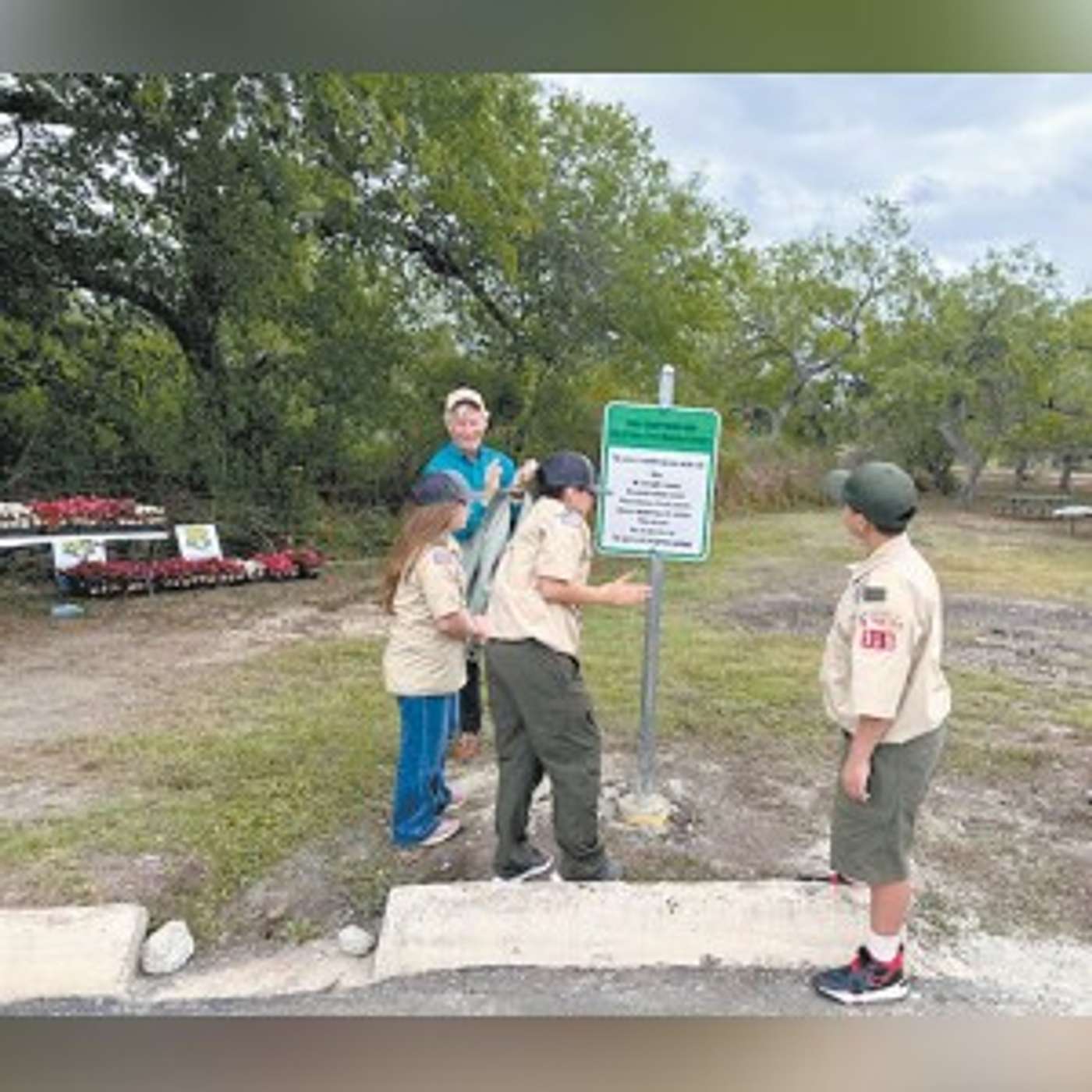 China Grove dedicates picnic area, recognizes Scouts episode artwork