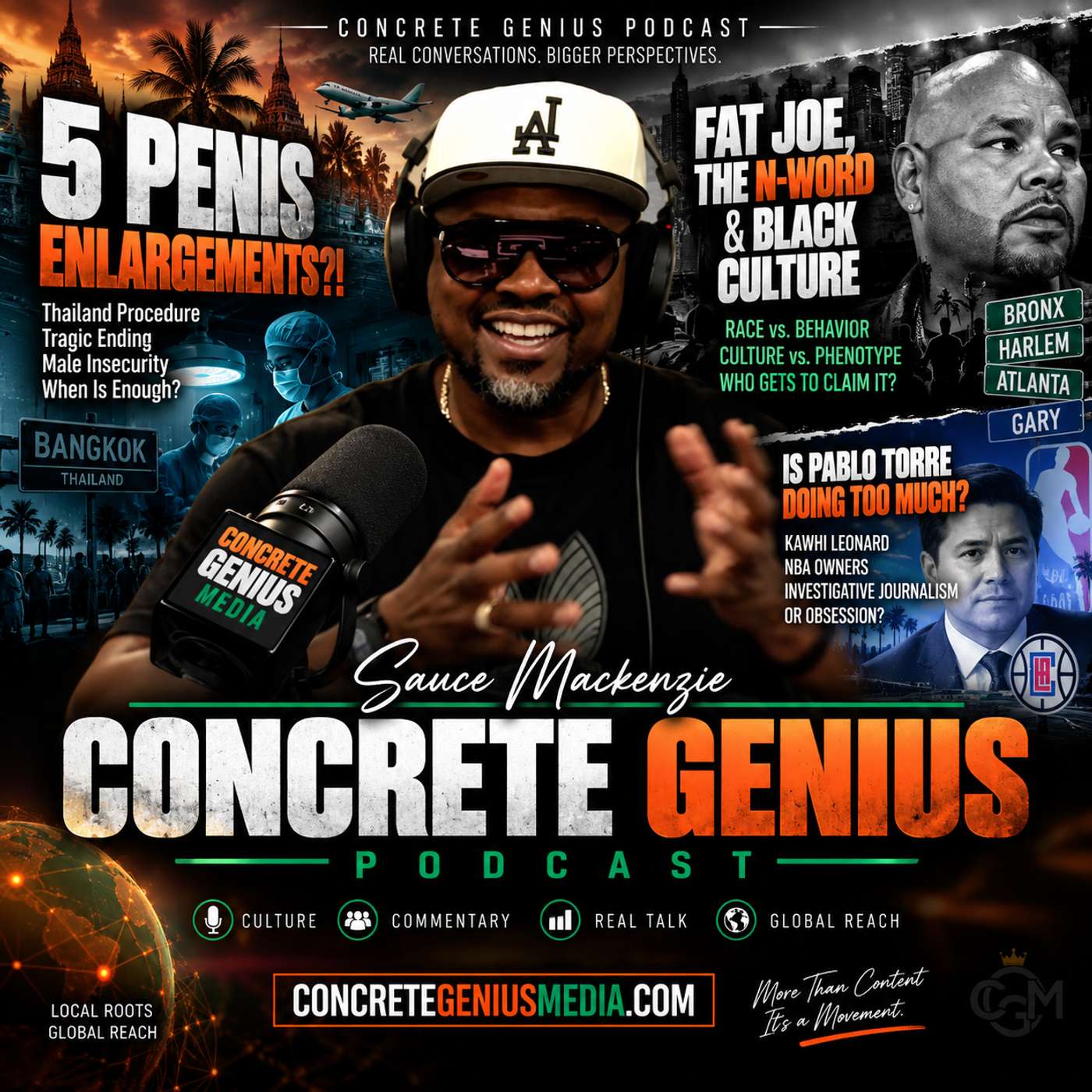 Male Enhancement, Fat Joe & the N-Word + Kawhi vs. Pablo Torre | ConcreteGeniusMedia.com episode artwork