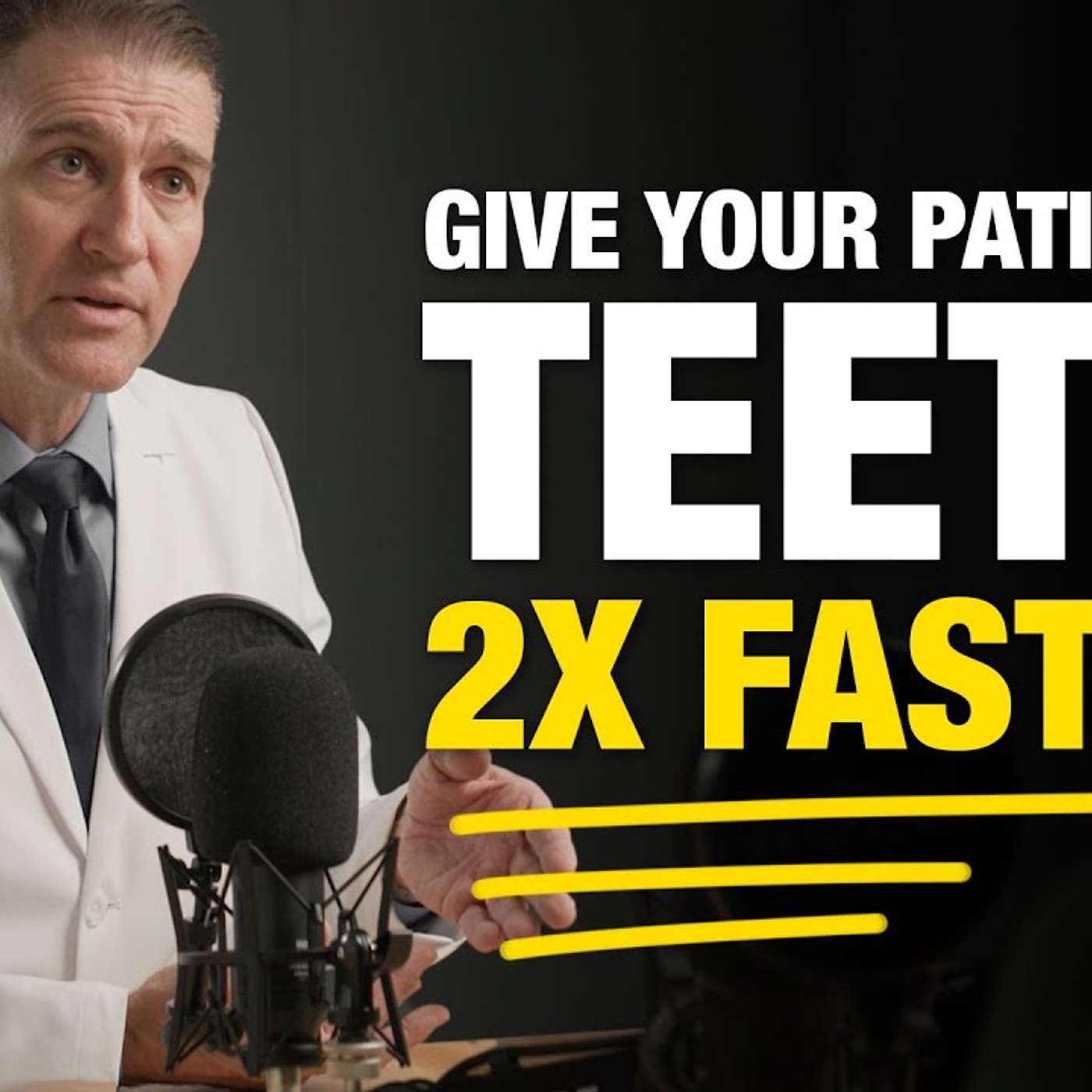 Placing implants like this is TWICE AS FAST for the patient episode artwork