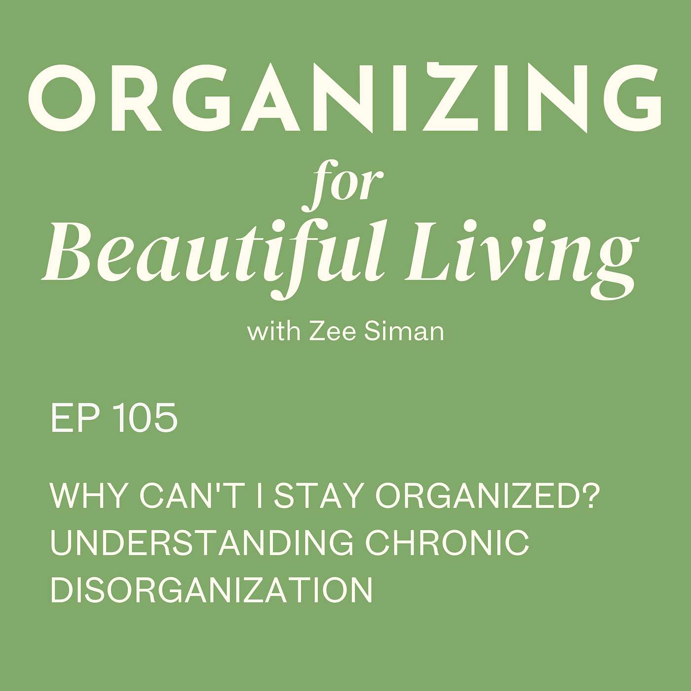 105. Why Can't I Stay Organized? Understanding Chronic Disorganization
