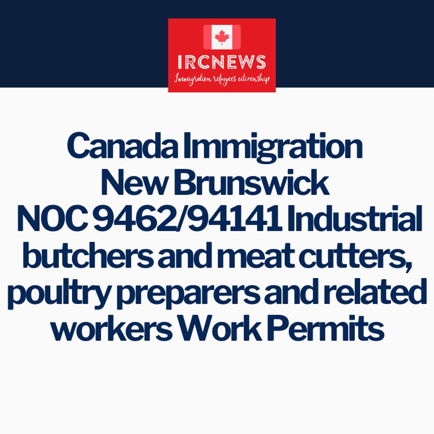 Canada Immigration New Brunswick NOC 9462/94141 Industrial butchers and meat cutters, poultry preparers and related workers Work Permits episode artwork