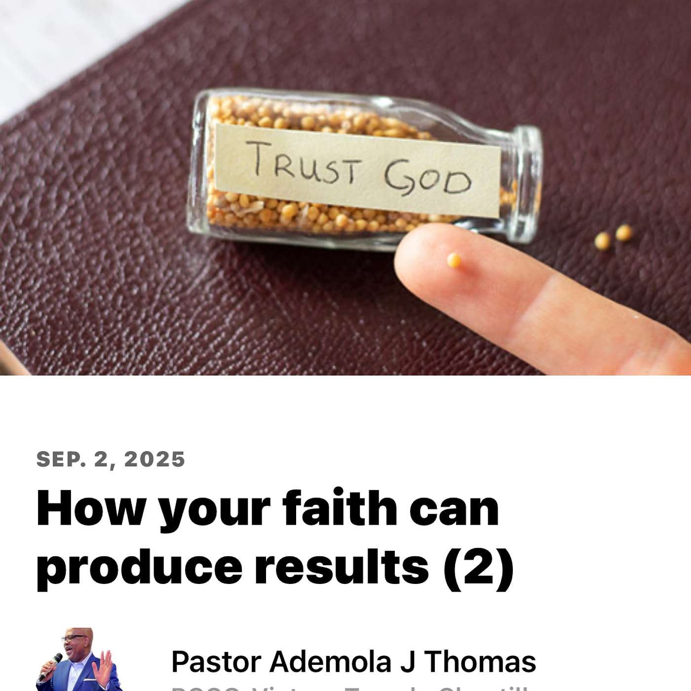 How your faith can produce results (2) episode artwork