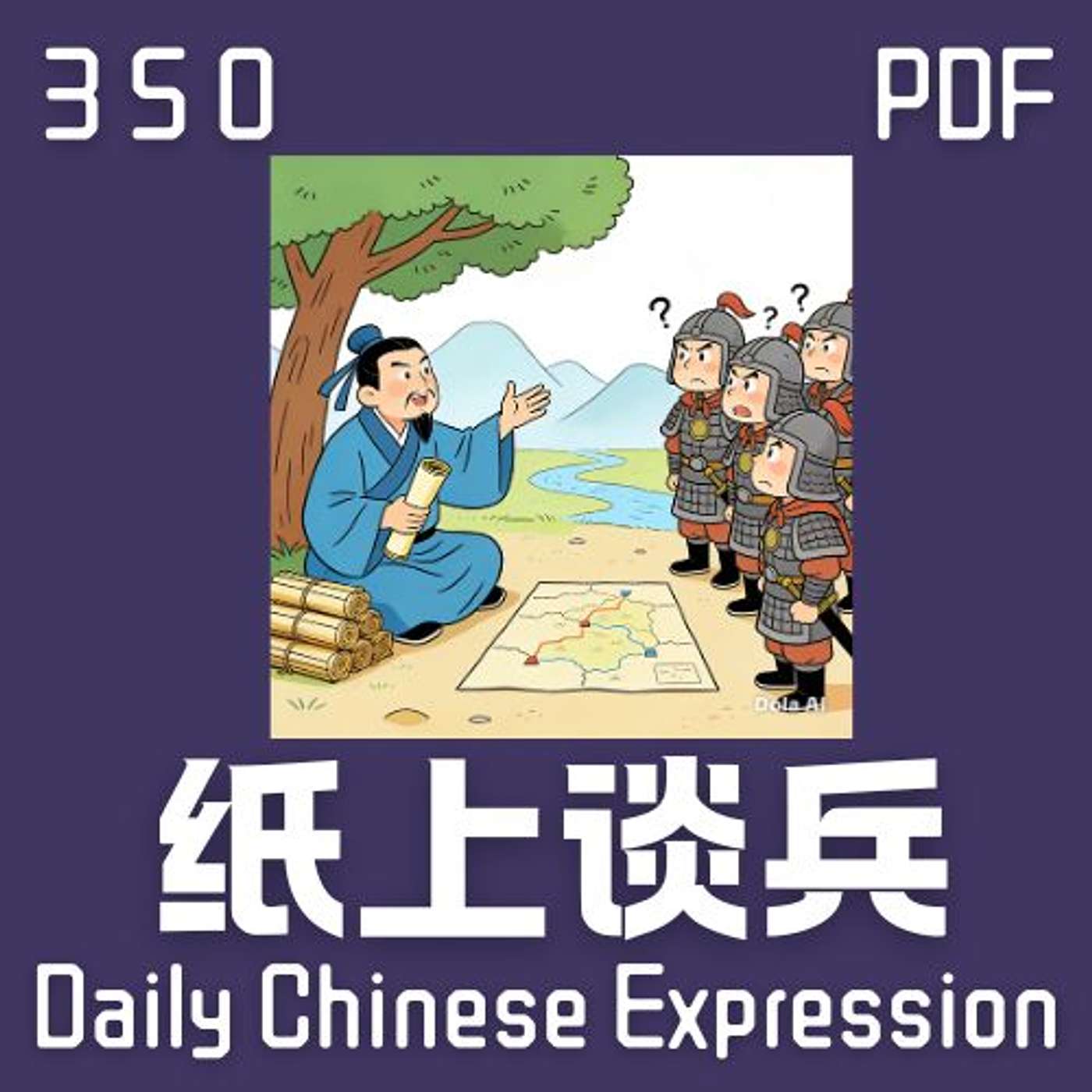 Daily Chinese Expression 350「纸上谈兵」 Chinese podcast -Speak Chinese with Da Peng #汉语俗语和习惯用语