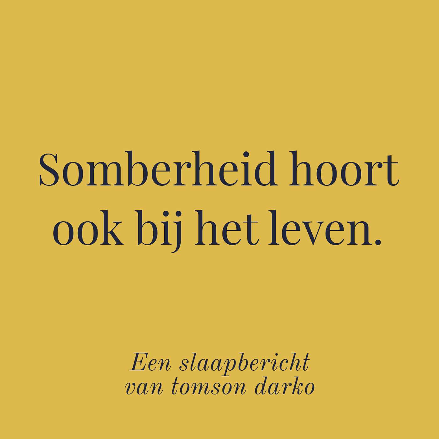 In slaap vallen met melancholie van Tomson Darko