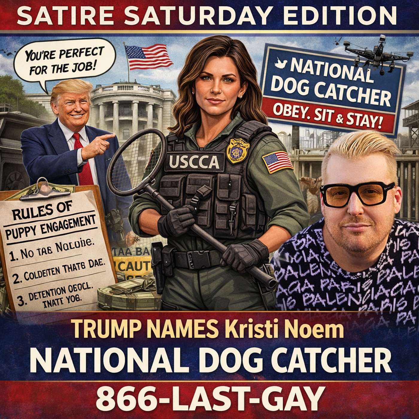 BREAKING: Trump Promotes Kristi Noem to National Dog Catcher | Satire Saturday