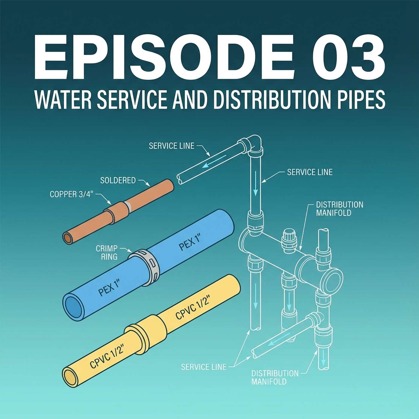 03 - Water Service and Distribution Pipes - Materials, Installation, and Common Issues episode artwork