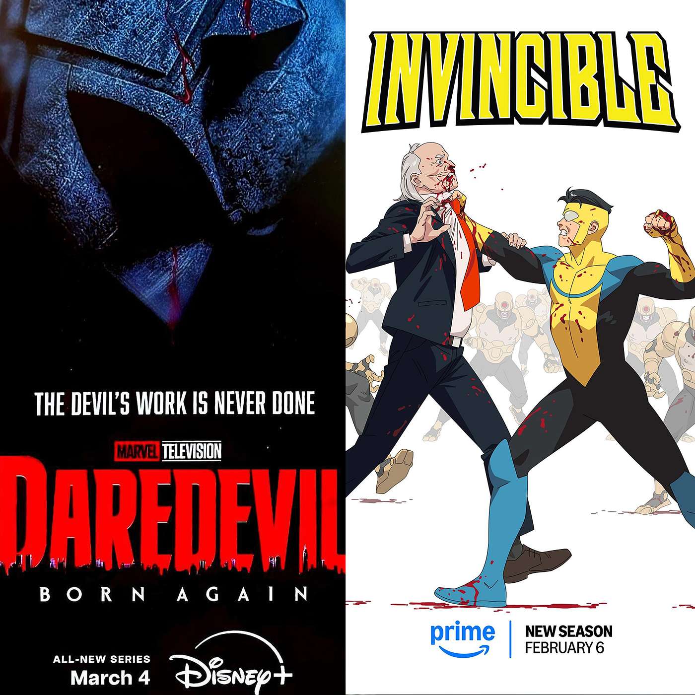 226 - Invincible S03E07, E08 & Daredevil Born Again S01E03