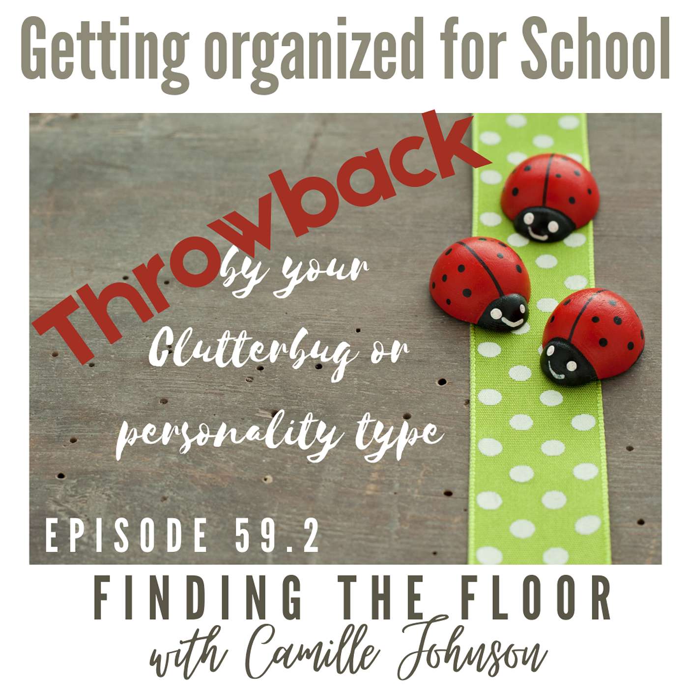 Throwback to Getting Organized for School (Ep. 59) - by your clutterbug or personality type episode artwork