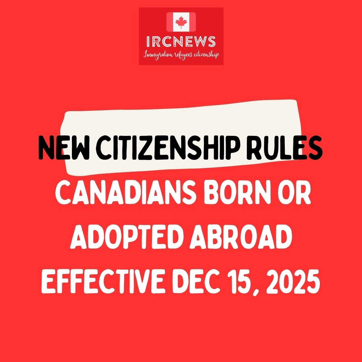 New citizenship rules for Canadians born or adopted abroad are now in effect, released by on December 15, 2025 episode artwork