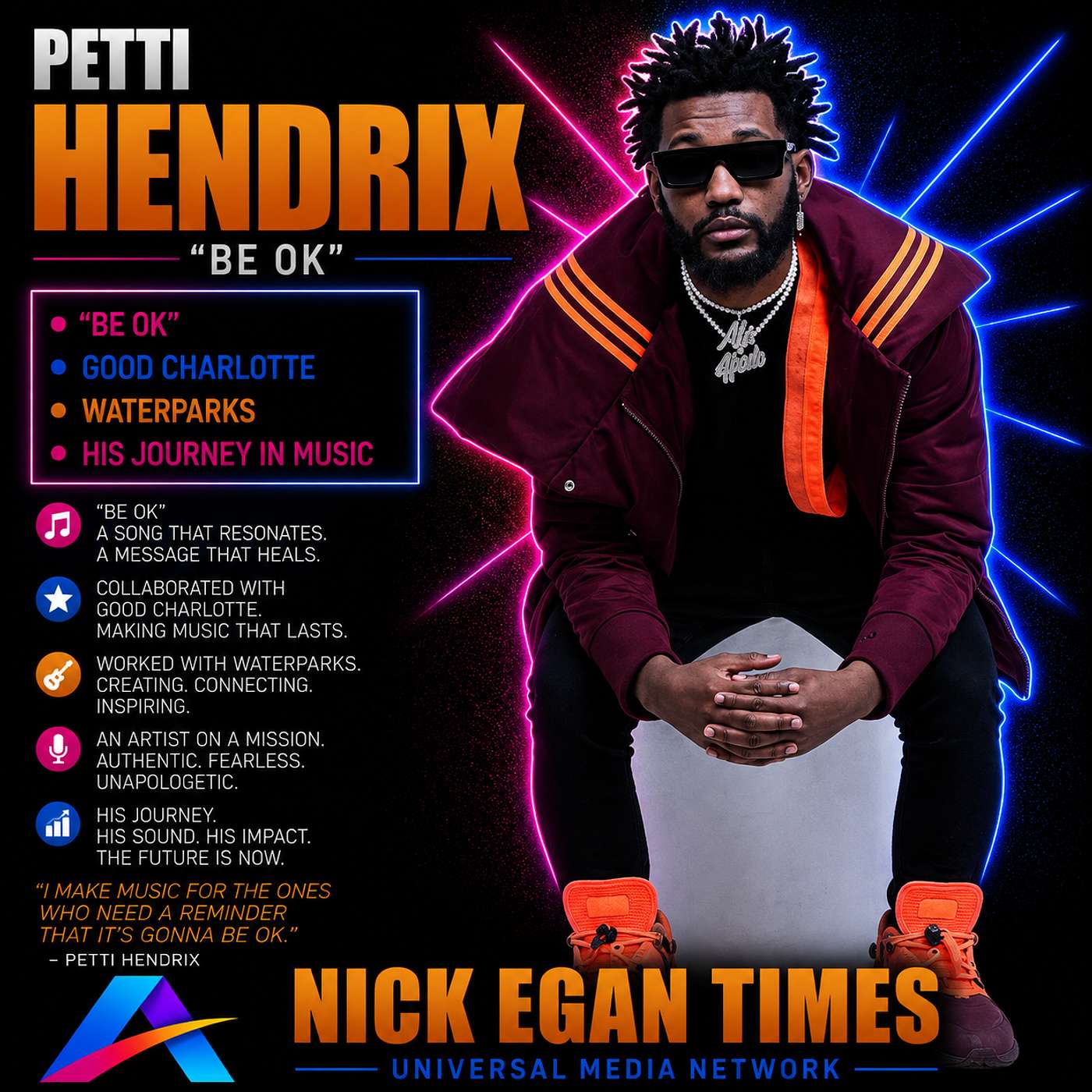 Petti Hendrix “Be Ok”, Good Charlotte, Waterparks & His Journey in Music | Nick Egan Times episode artwork