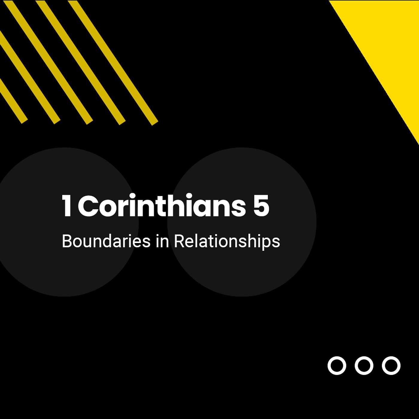 1 Corinthians 5 - Boundaries in Relationships