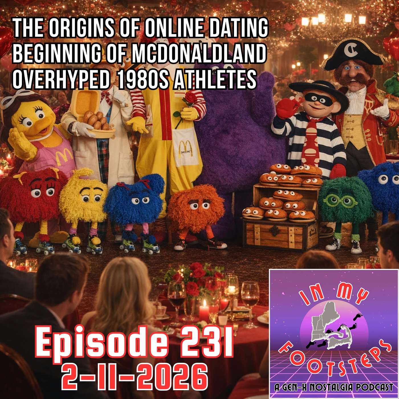 Episode 231: Origins of Online Dating, Beginning of McDonaldland, Overhyped 1980s Athletes(2-11-2026)