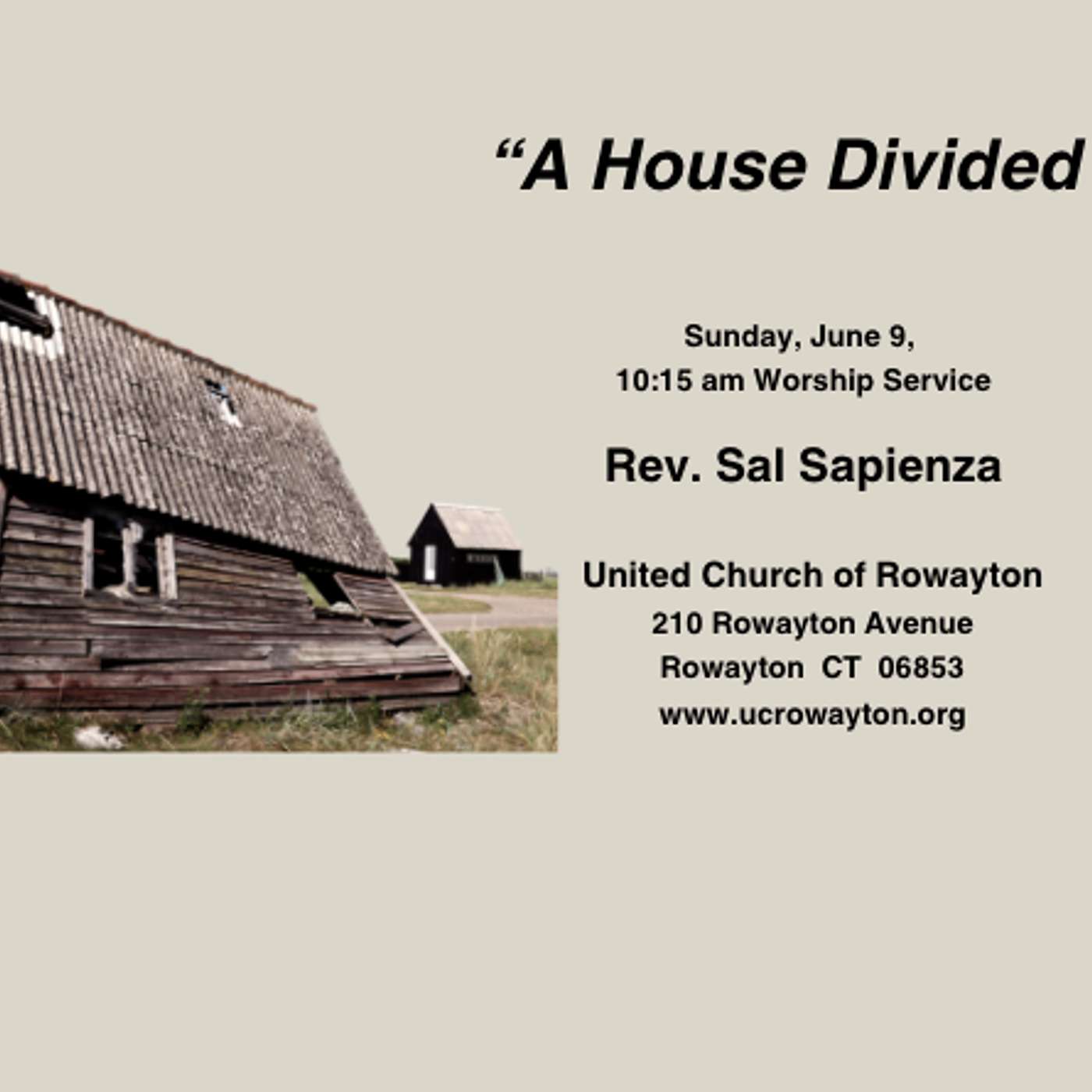 "A House Divided" - June 9, 2024 Worship Service episode artwork