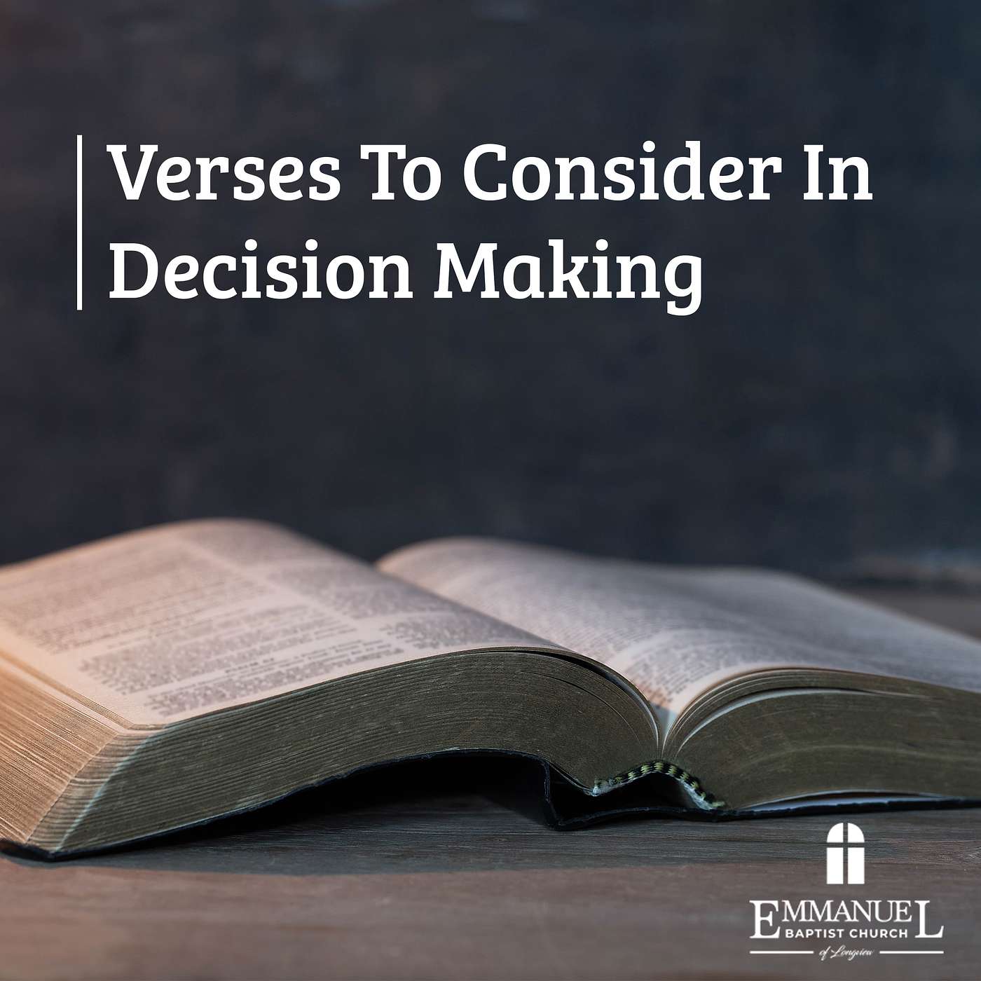 Verses to Consider in Decision Making - Wednesday PM 8/11/2021 - Pastor Bob Gray II episode artwork