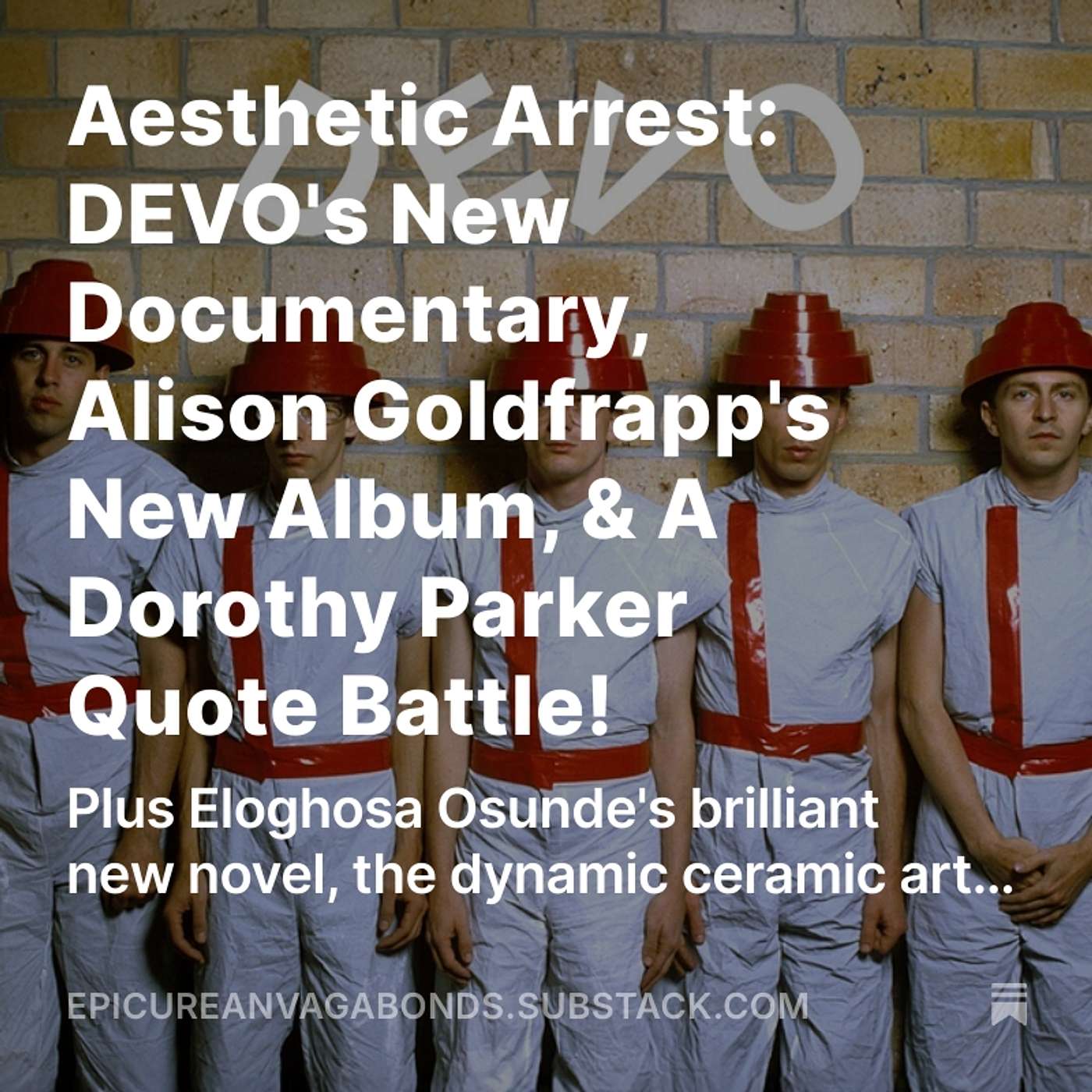 The Epicurean Vagabonds present Aesthetic Arrest