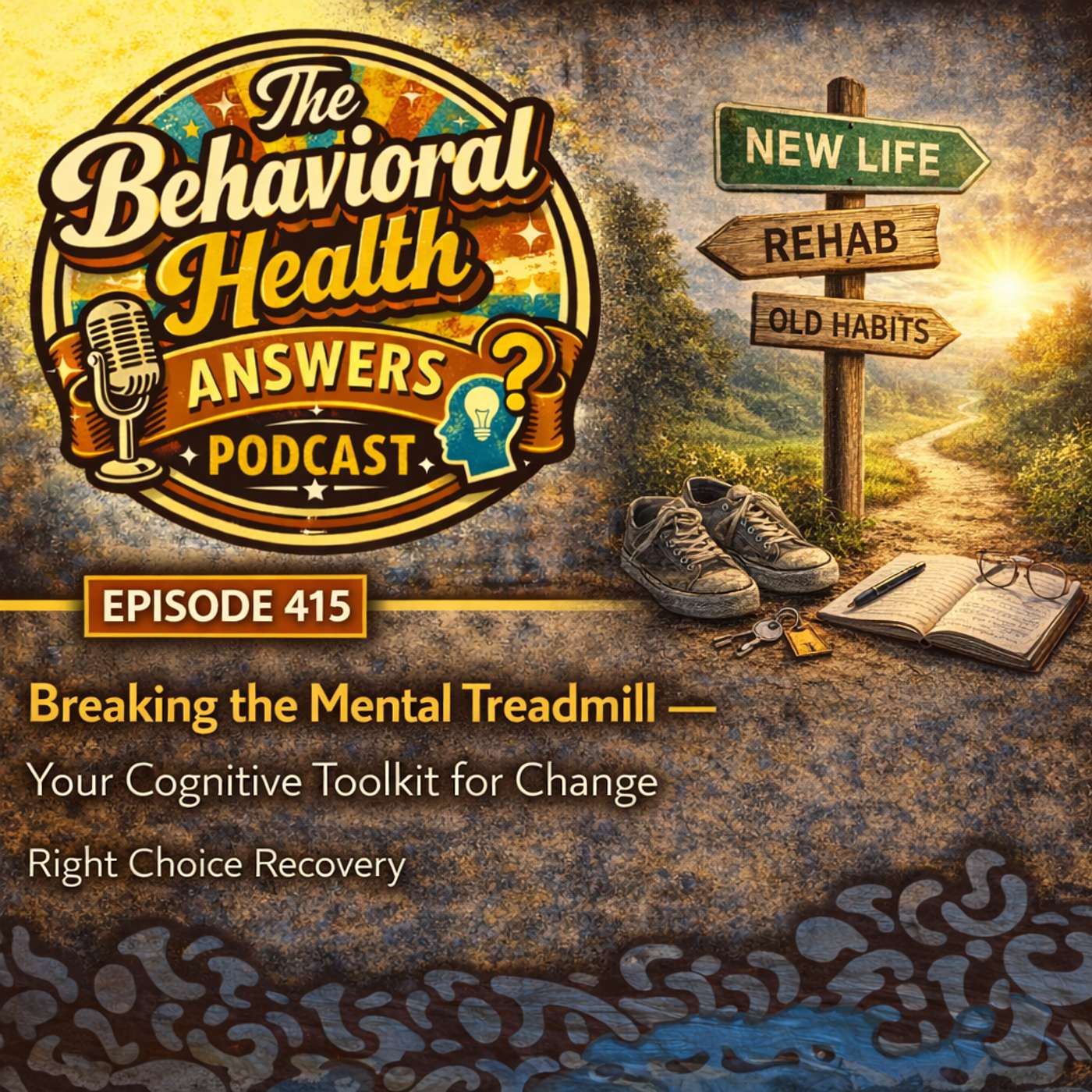 Episode 415: Breaking the Mental Treadmill - Your Cognitive Toolkit for Change | Right Choice Recovery episode artwork