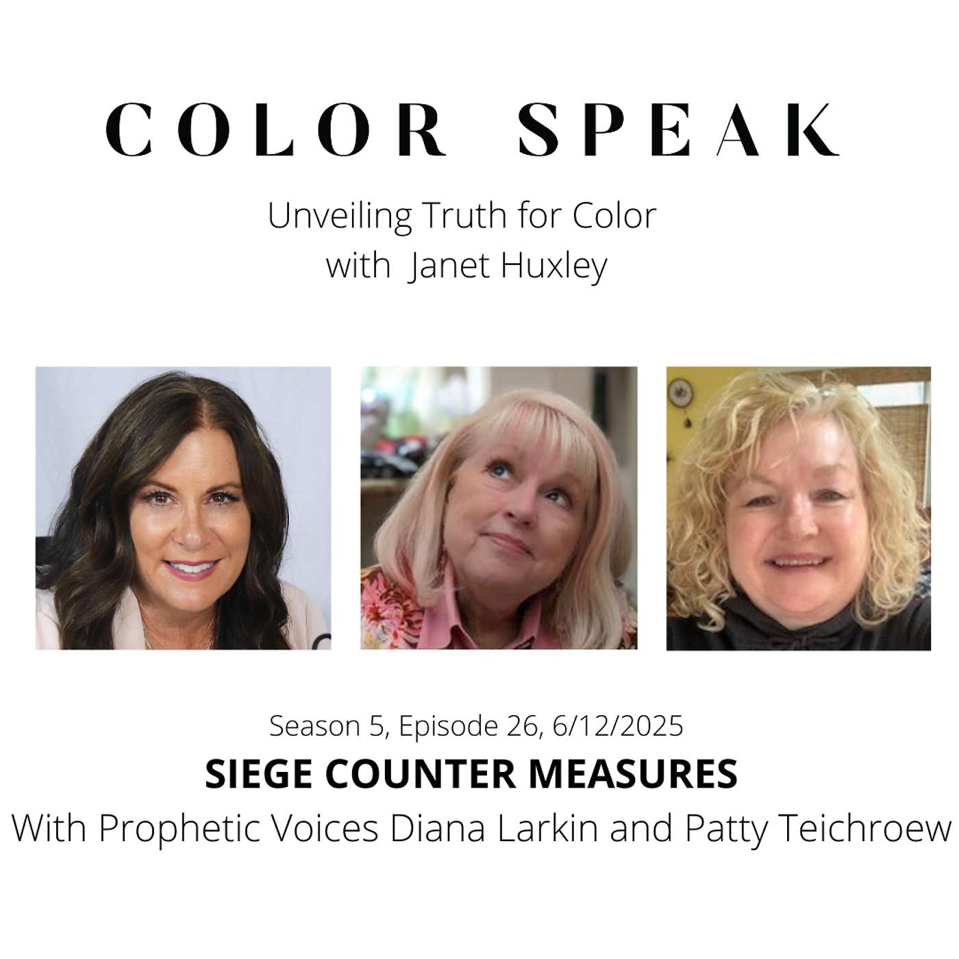 COLOR SPEAK, Season 5, Episode 26: SIEGE COUNTER MEASURES with Diana Larkin & Patty Teichroew episode artwork