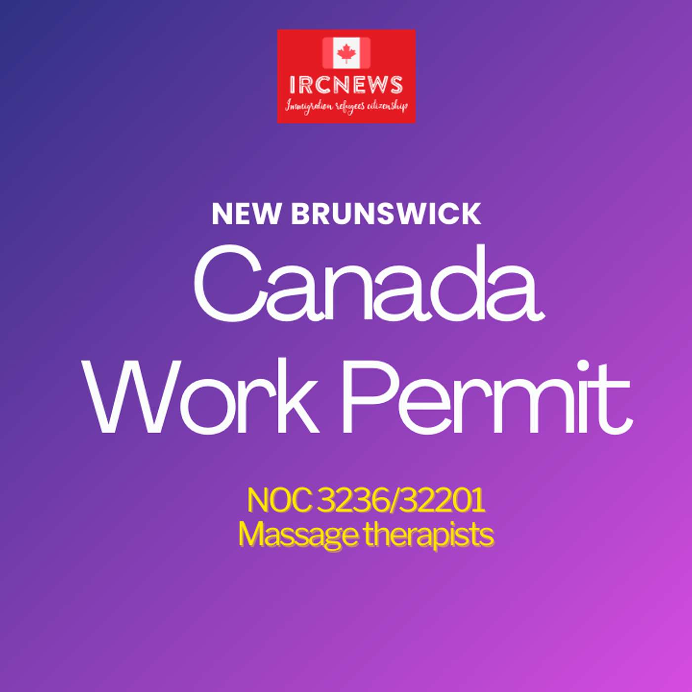 Canada Immigration New Brunswick NOC 3236/32201 Massage therapists Work Permits episode artwork