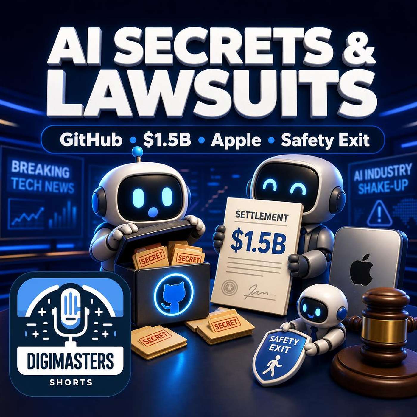 OpenAI AI leaks secrets on GitHub, Anthropic $1.5B copyright settlement shocks authors, Apple sues OpenAI exec Tang Tan over trade secrets, Trump AI safety chief quits after 3 months
