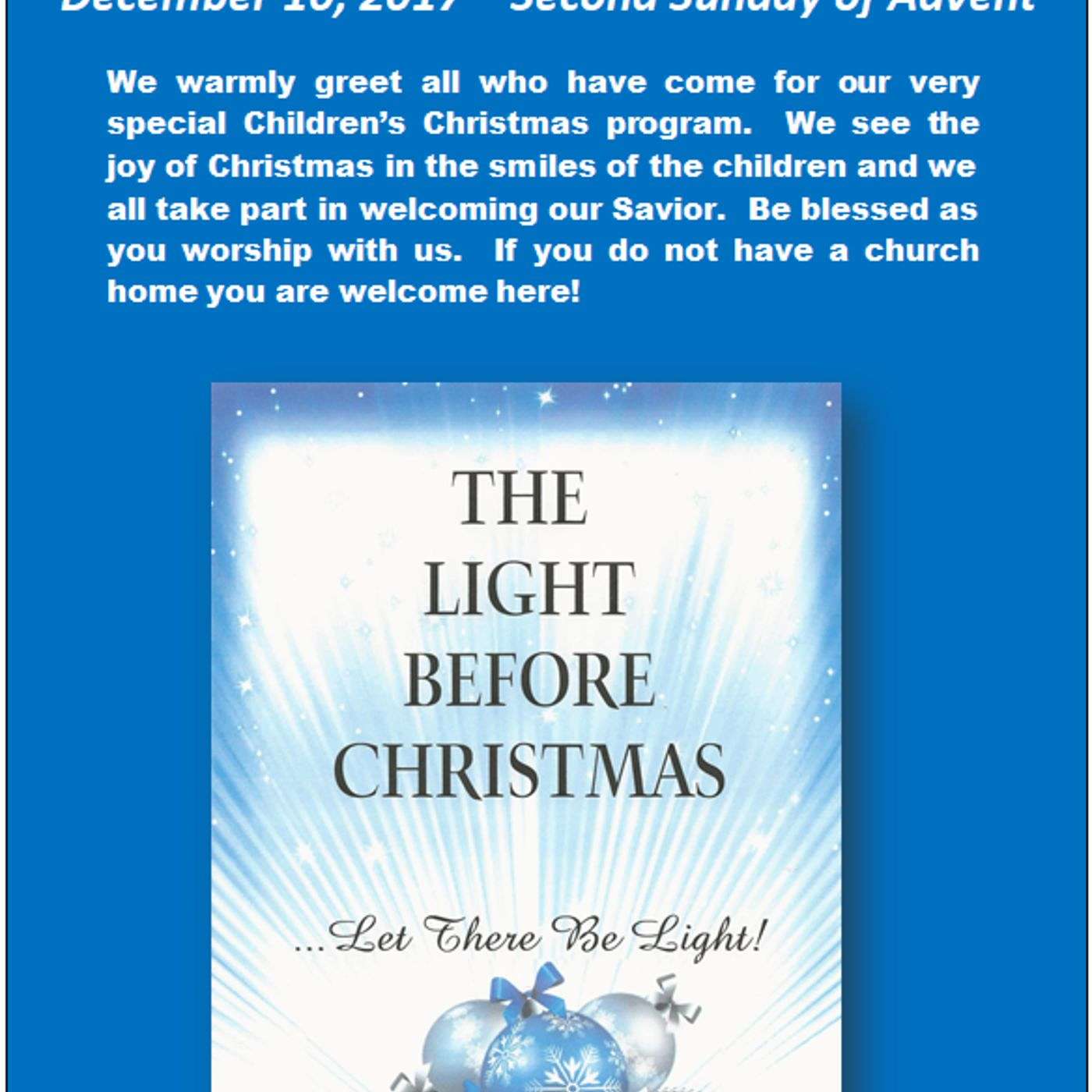 December 10/17  The Light Before Christmas..Let There Be Light! episode artwork