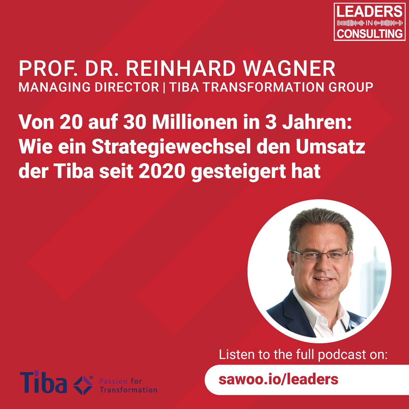 cover of episode Ep 57 - Prof. Dr. Reinhard Wagner - Von 20 auf 30 Millionen in 3 Jahren: Wie ein Strategiewechsel den Umsatz der Tiba seit 2020 gesteigert hat