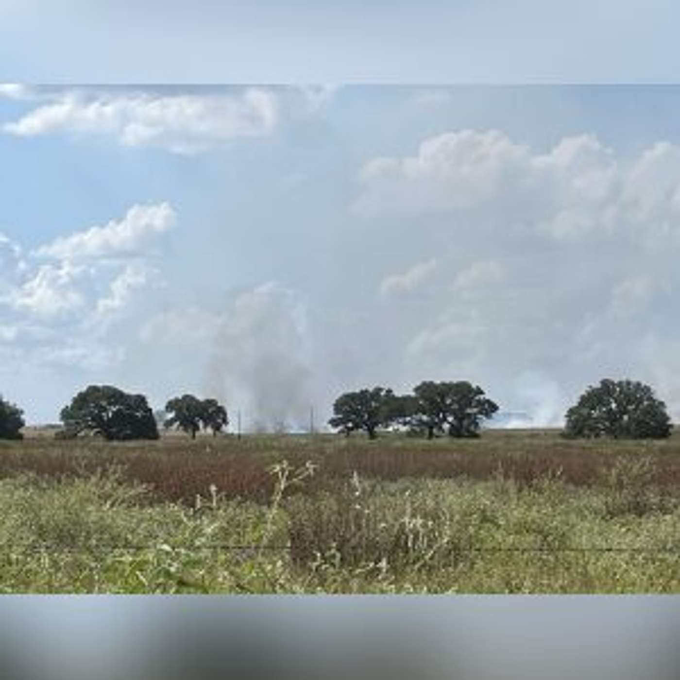 Fire threatens hay bales near Sutherland Springs episode artwork