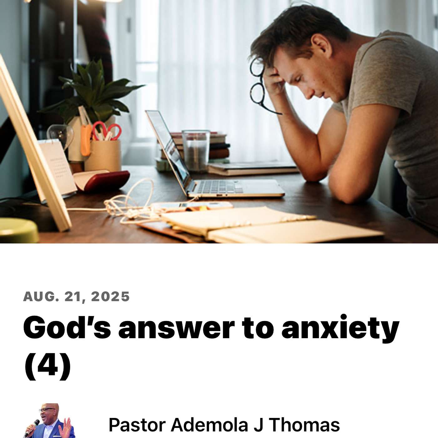 God’s answer to anxiety (4) episode artwork