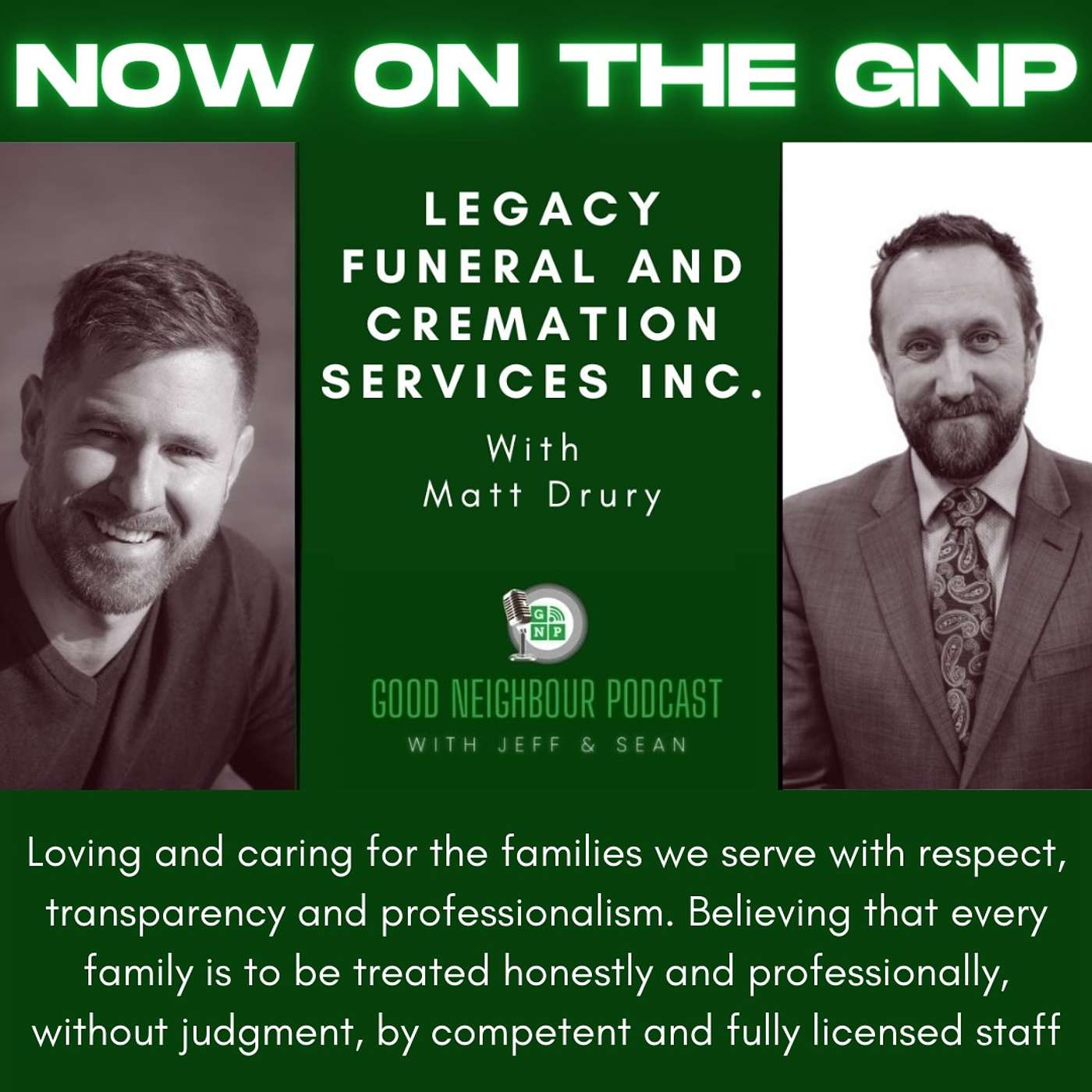 Matt Drury of Legacy Funeral and Cremation Services Inc episode artwork
