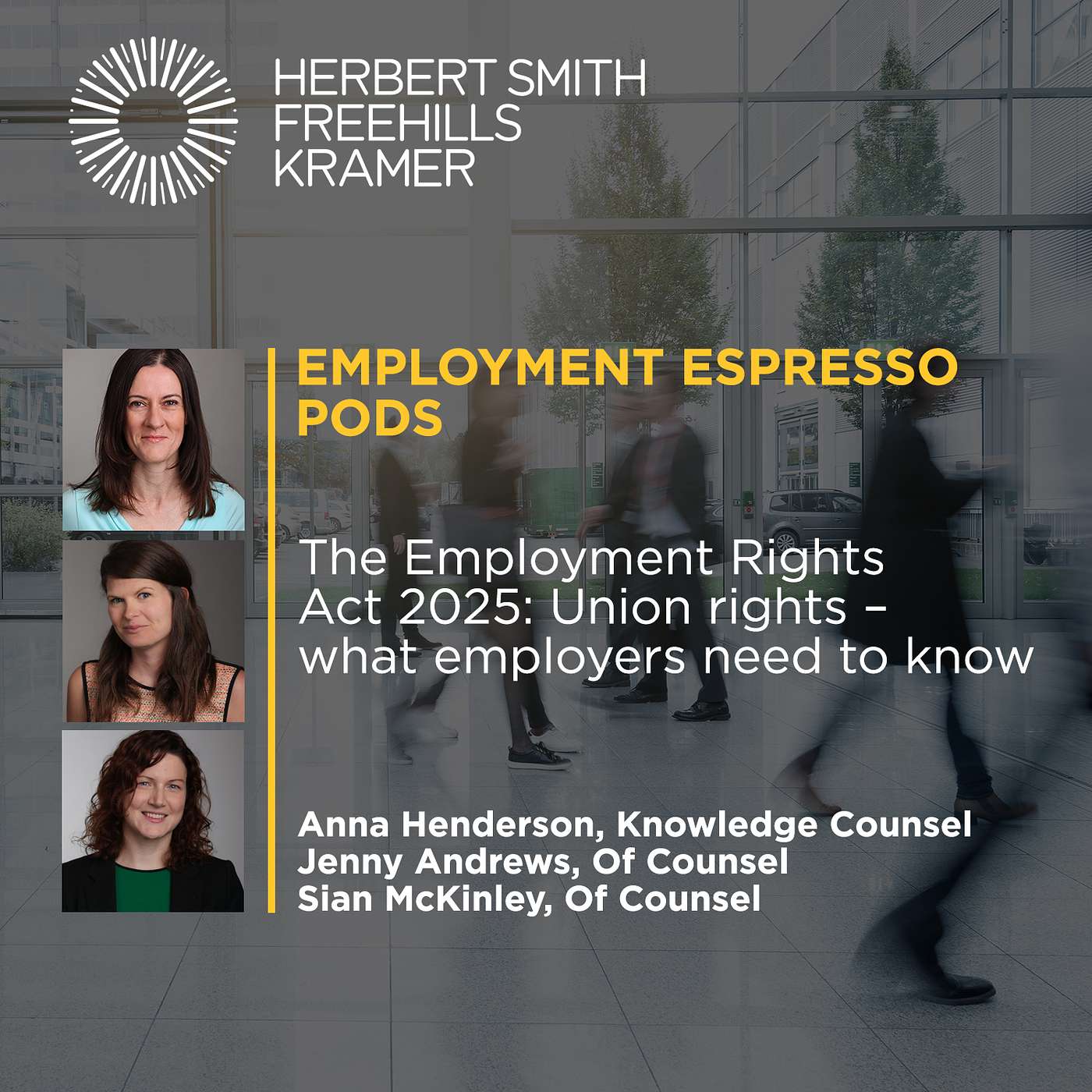 Employment Espresso Pods - The Employment Rights Act 2025: Union Rights - what employers need to know episode artwork