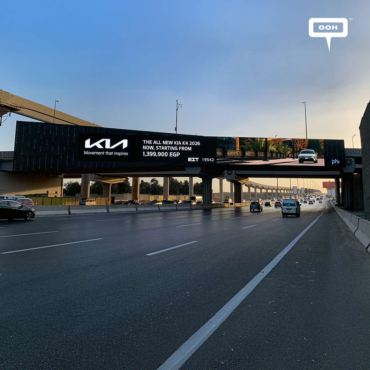 KIA Commands Cairo Streets with A Triple Invasion of Digital Billboards