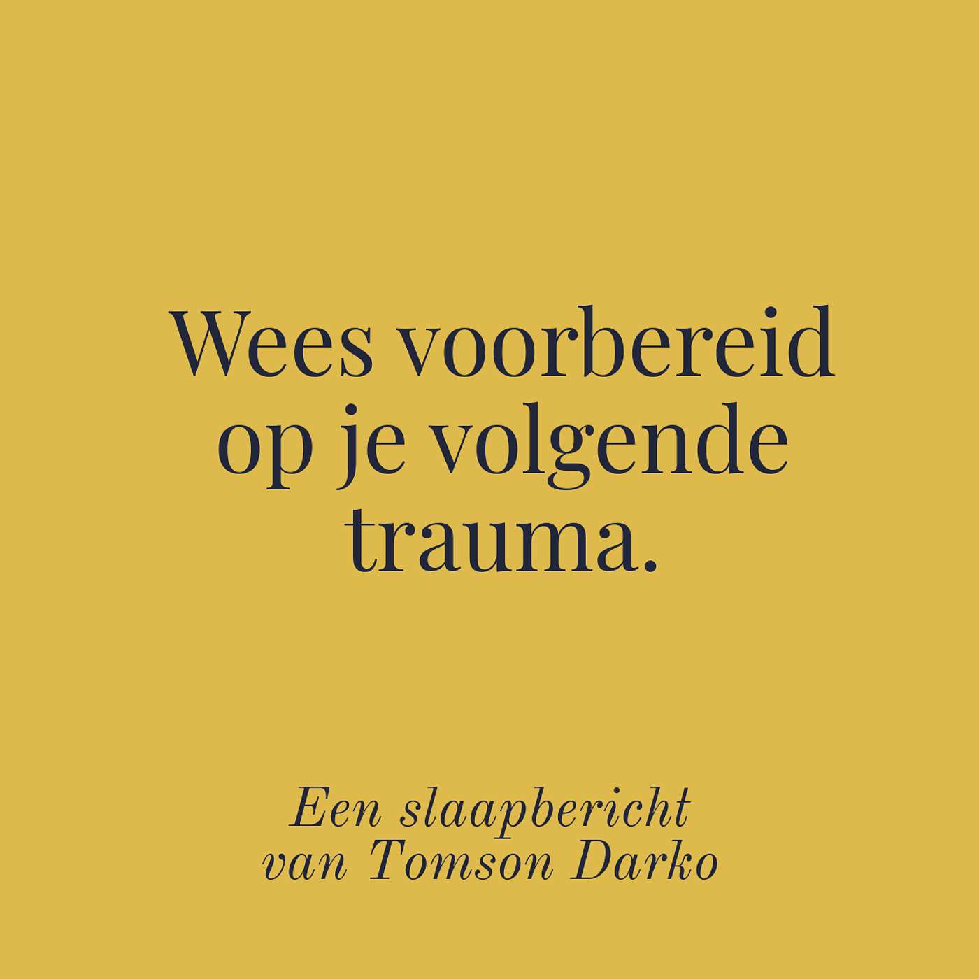 In slaap vallen met melancholie van Tomson Darko