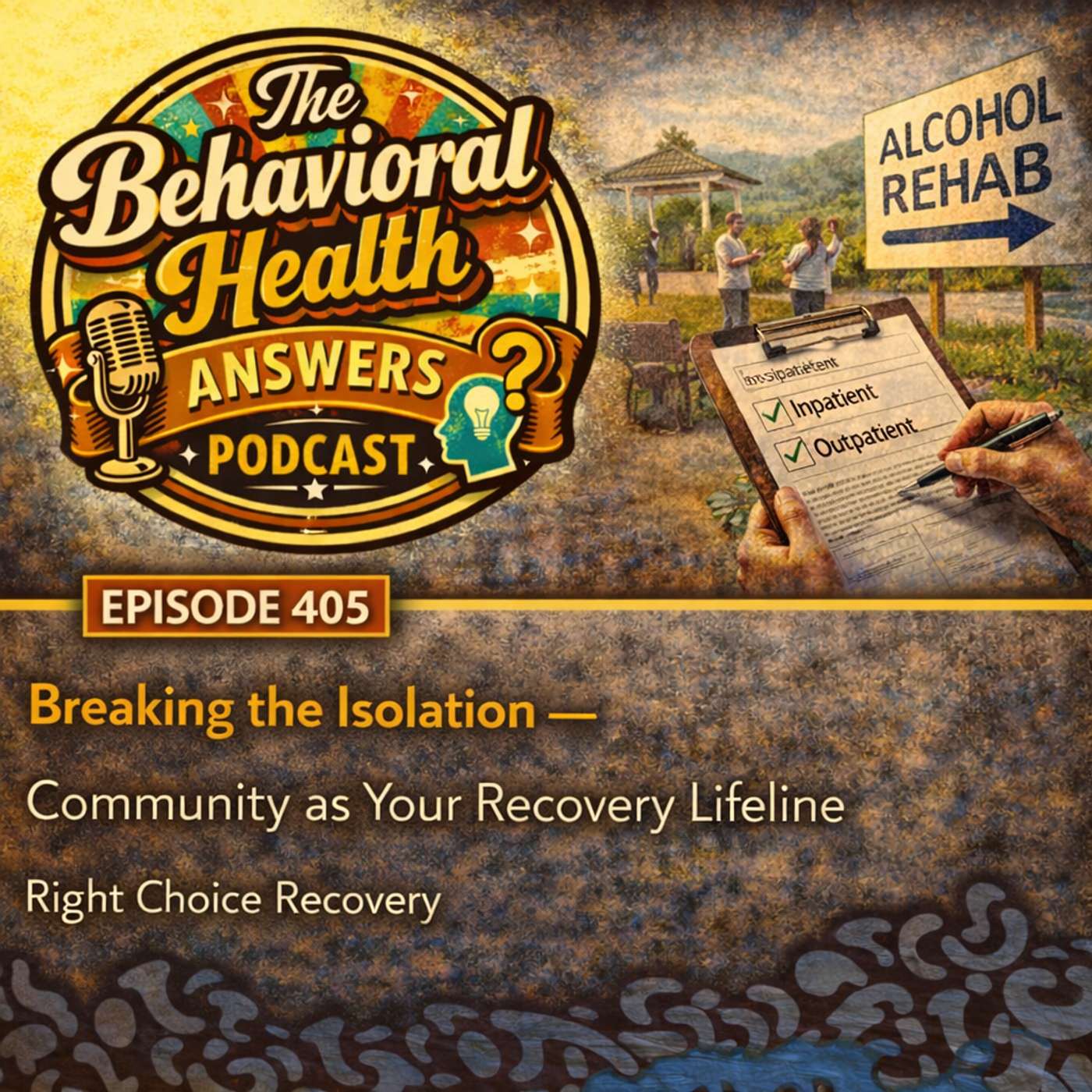 Episode 405: Breaking the Isolation - Community as Your Recovery Lifeline | Right Choice Recovery episode artwork