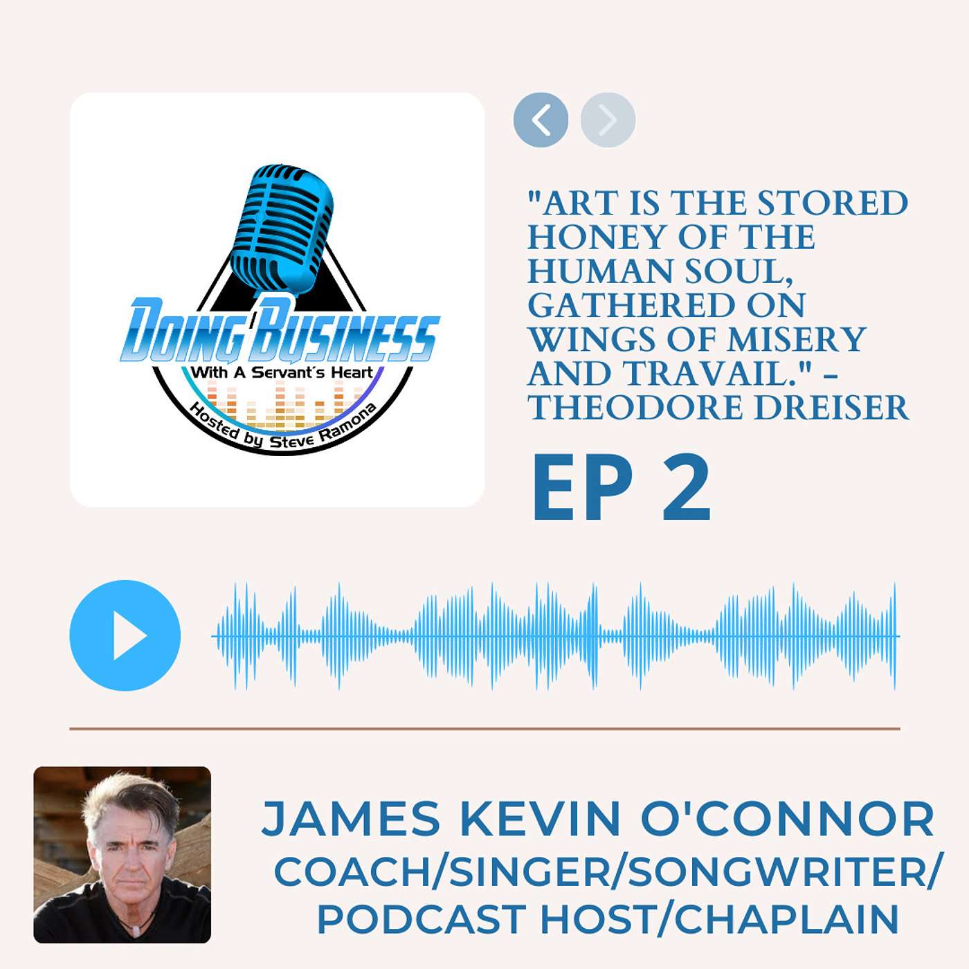 Singer/ Songwriter/ Christian Chaplain/ Podcast/ Coach - James Kevin O'Connor