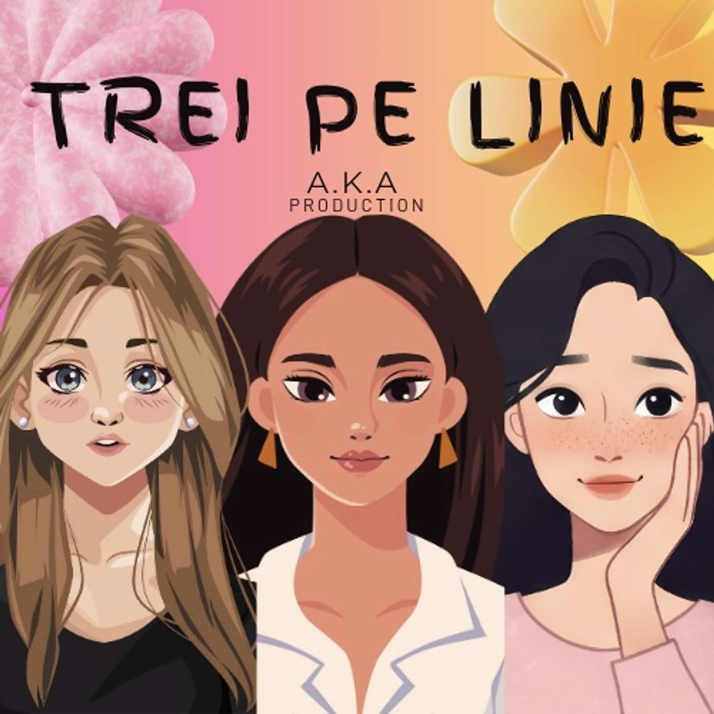 trei pe linie