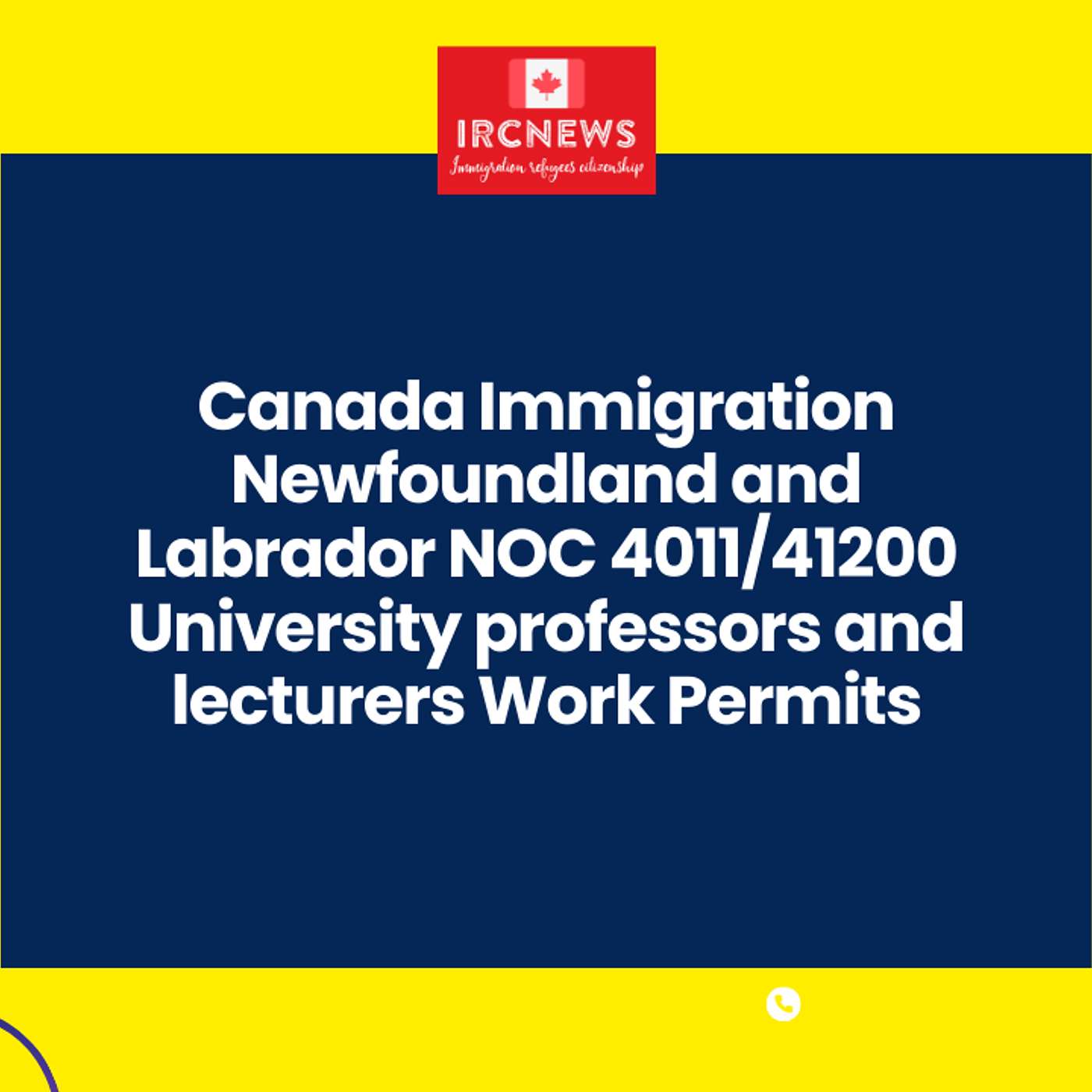 Canada Immigration Newfoundland and Labrador NOC 4011/41200 University professors and lecturers Work Permits episode artwork