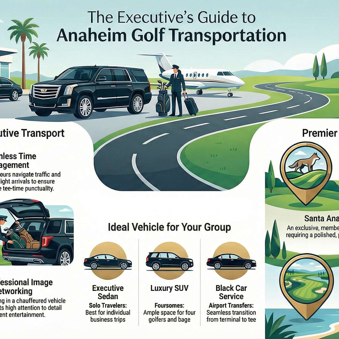 How Corporate Golf Groups Travel From Anaheim to Local Courses How Corporate Golf Groups Travel From Anaheim to Local Courses