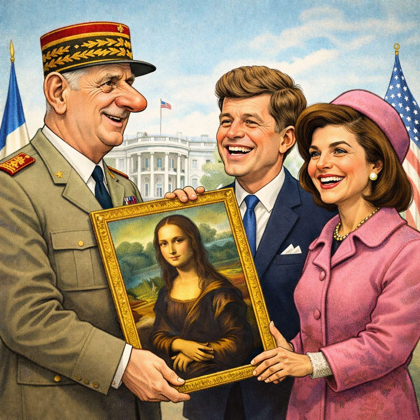 Le voyage de Mona Lisa aux États-Unis en 1963 - FREE episode - DELF A2 / B1 - Compréhension orale - French Intermediate Level Le voyage de Mona Lisa aux États-Unis en 1963 - FREE episode - DELF A2 / B1 - Compréhension orale - French Intermediate Level