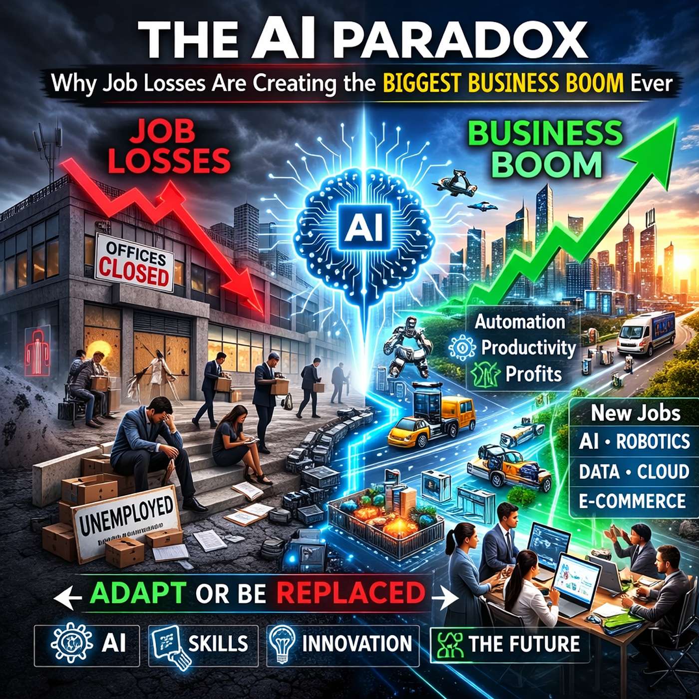 Episode #5 - The AI Paradox: Why Job Losses Are Creating the Biggest Business Boom Ever Episode #5 - The AI Paradox: Why Job Losses Are Creating the Biggest Business Boom Ever
