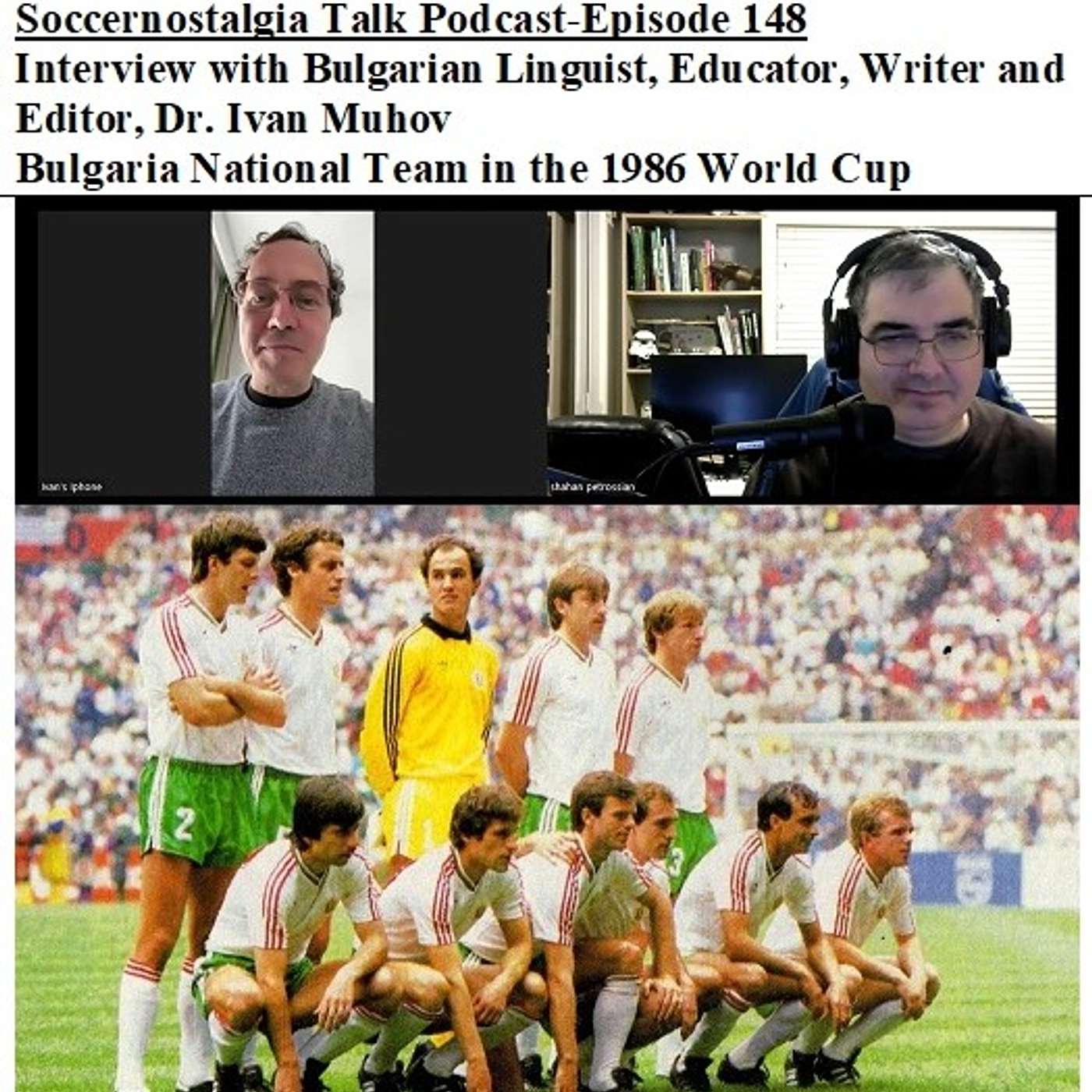 Soccernostalgia Talk Podcast-Episode 148 (Interview with Bulgarian linguist, educator, writer and editor Dr. Ivan Muhov, Bulgaria National Team at the 1986 World Cup) episode artwork