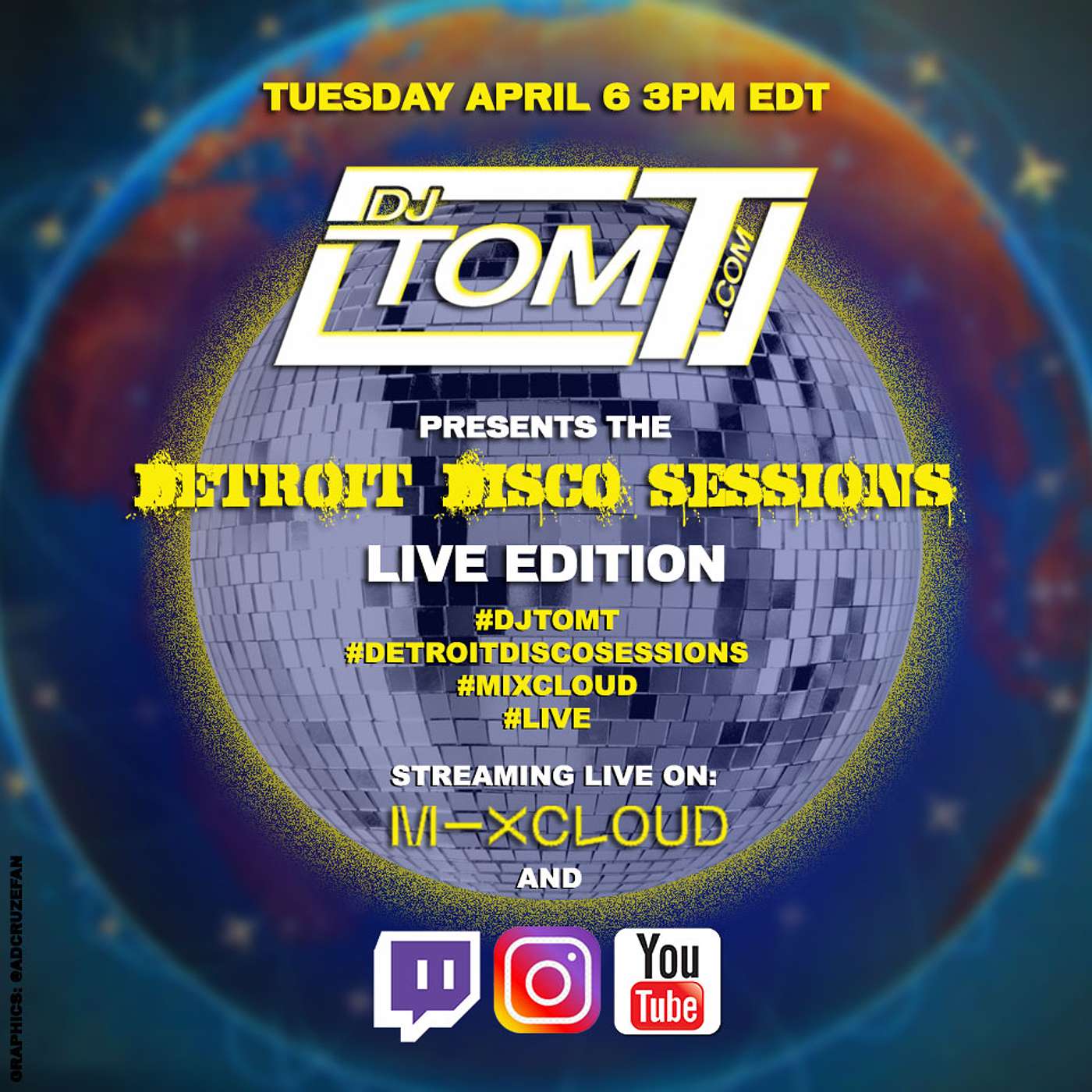 DJ Tom T presents - Detroit Disco Sessions - LIVE -4/6/2021 episode artwork