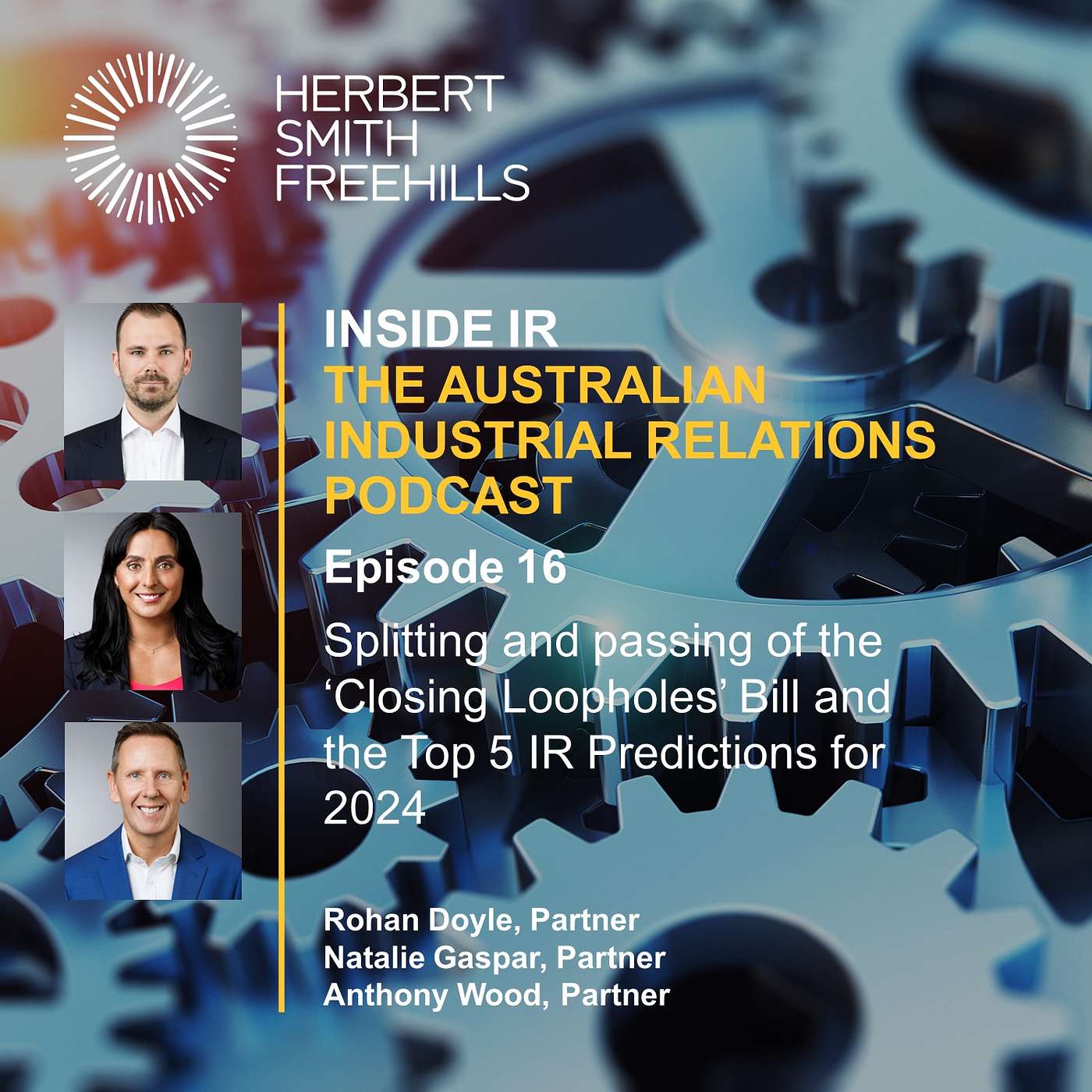 Inside IR (Australian Industrial Relations) EP16: Splitting Closing Loopholes Bill, 2024 Predictions episode artwork